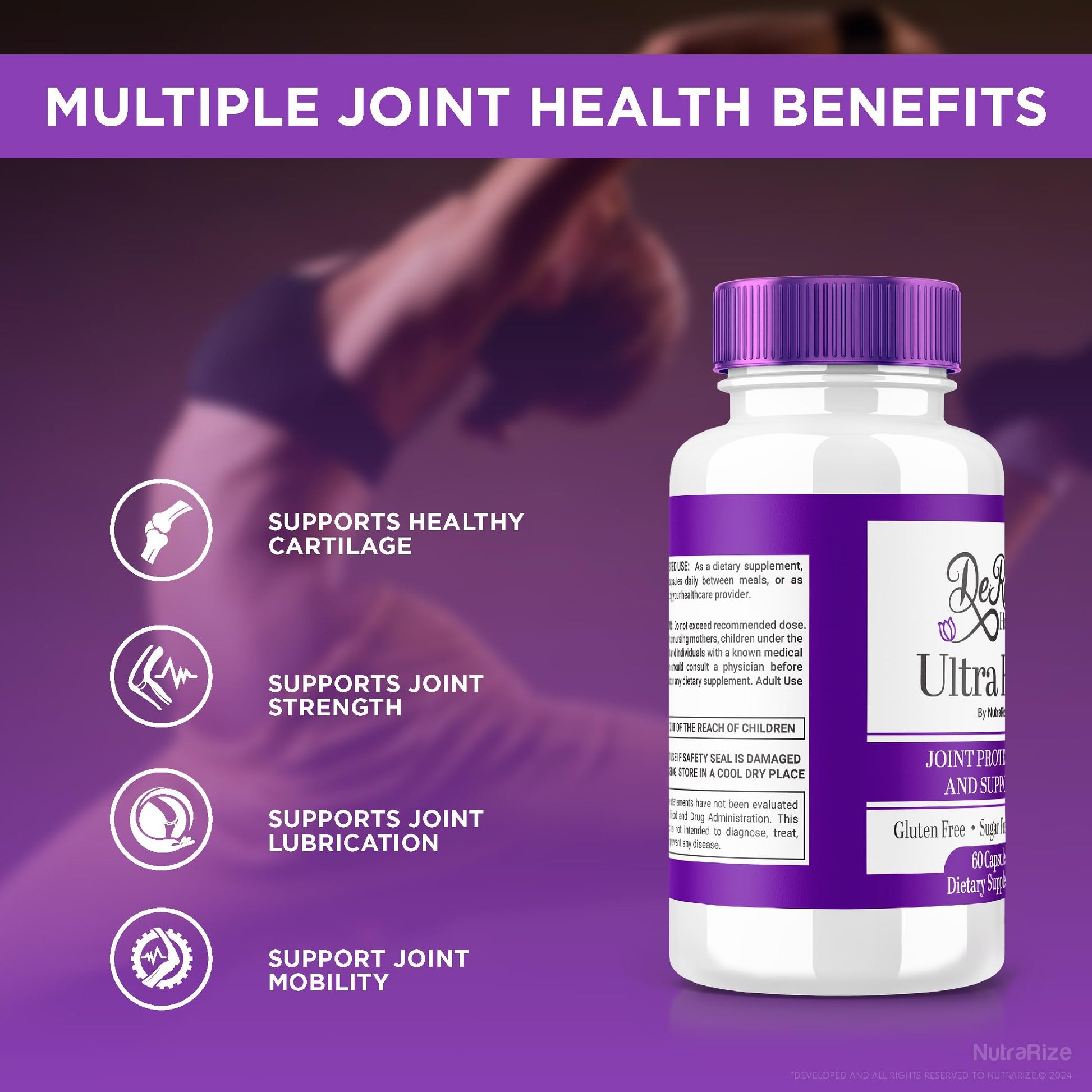 (2 Pack) Ultra Flex Capsules, Advanced Joint Support Supplement, Ultra Flex Natural Joint Health Formula, Max Strength Pills for Joint Wellness and Mobility, UltraFlex Vitamin Reviews (120 Capsules) NutraRizeAu supplements