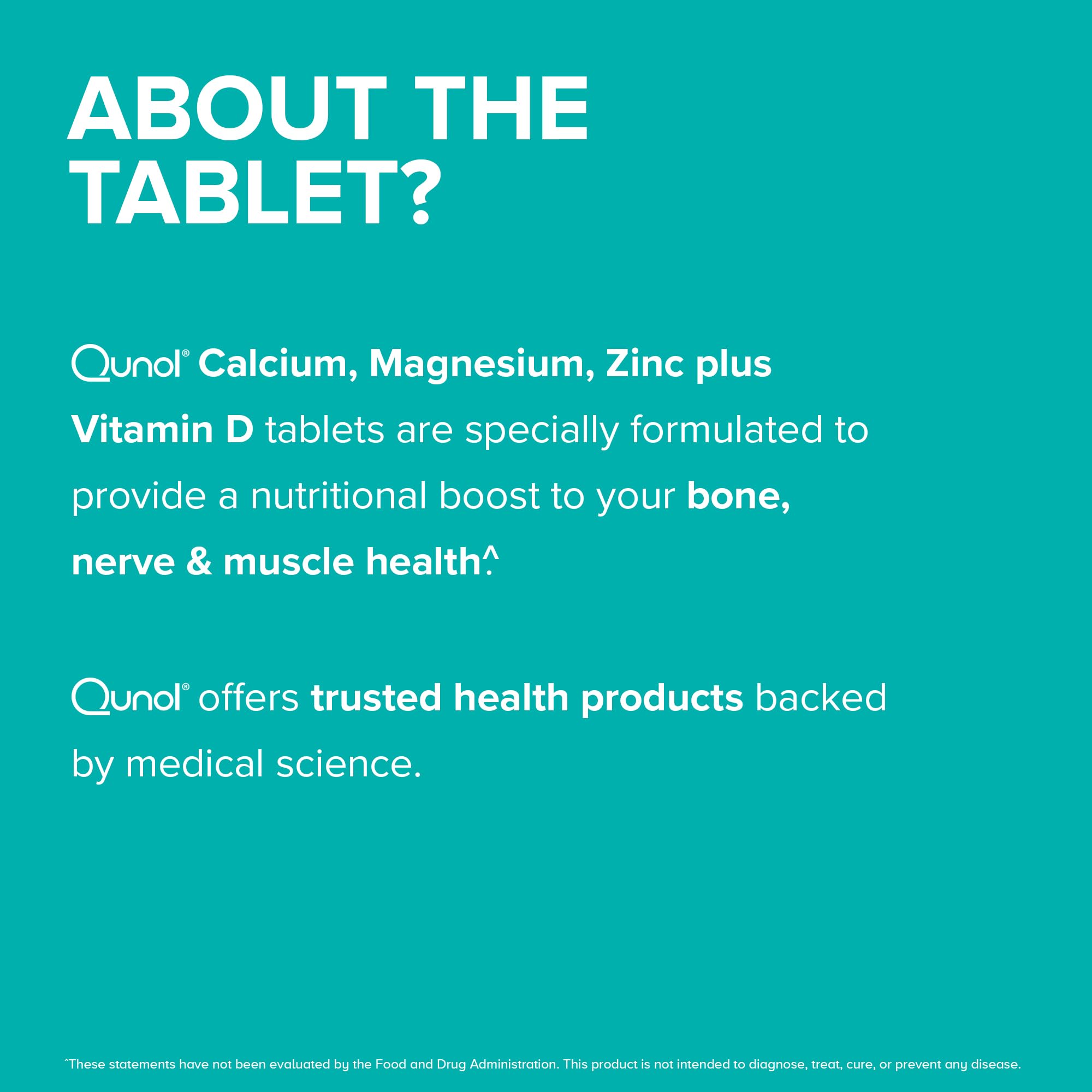 Qunol Calcium 3 in 1 Tablets with Calcium, Magnesium & Zinc for Immune Support, Bone QunolUS supplements