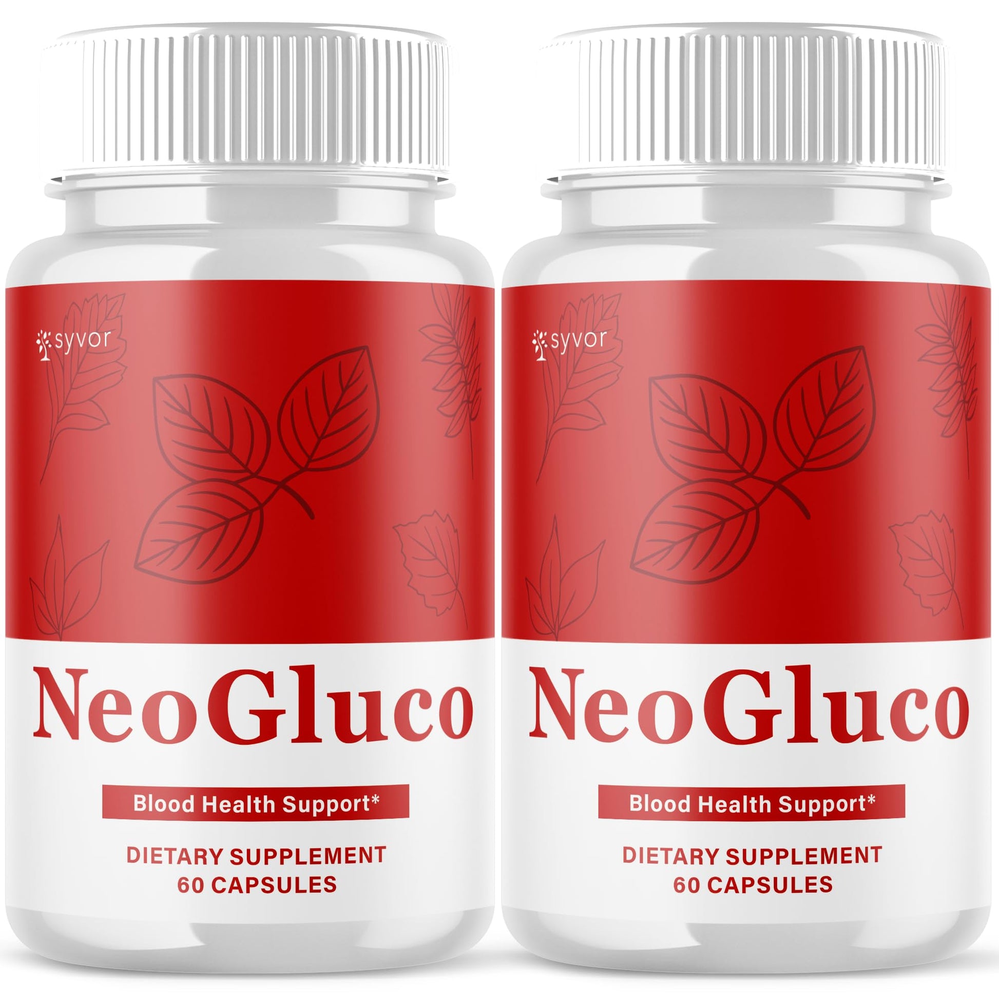 (2 Pack) NeoGluco Capsules, Official NeoGluco Glycogen Support Pills with All Natural Ingredients, Advanced Formula Health Supplement with Max Strength Premium Vitamins for Women & Men (120 Capsules) SyvorAu supplements