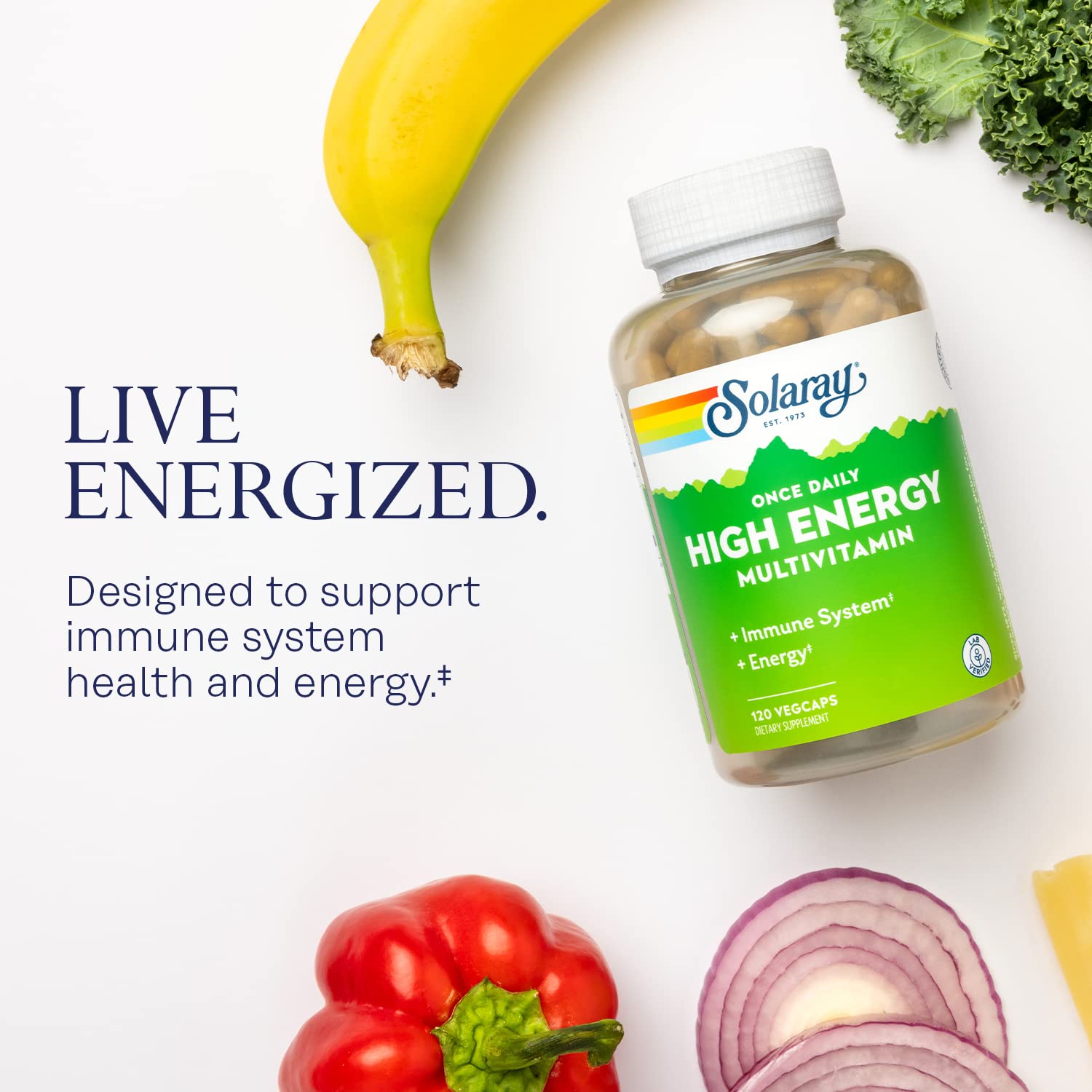 SOLARAY Once Daily High Energy Multivitamin for Women and Men - Energy Supplements - Immune Support w/Vitamin C, A, D and E, Vitamin B Complex SOLARAYAu supplements