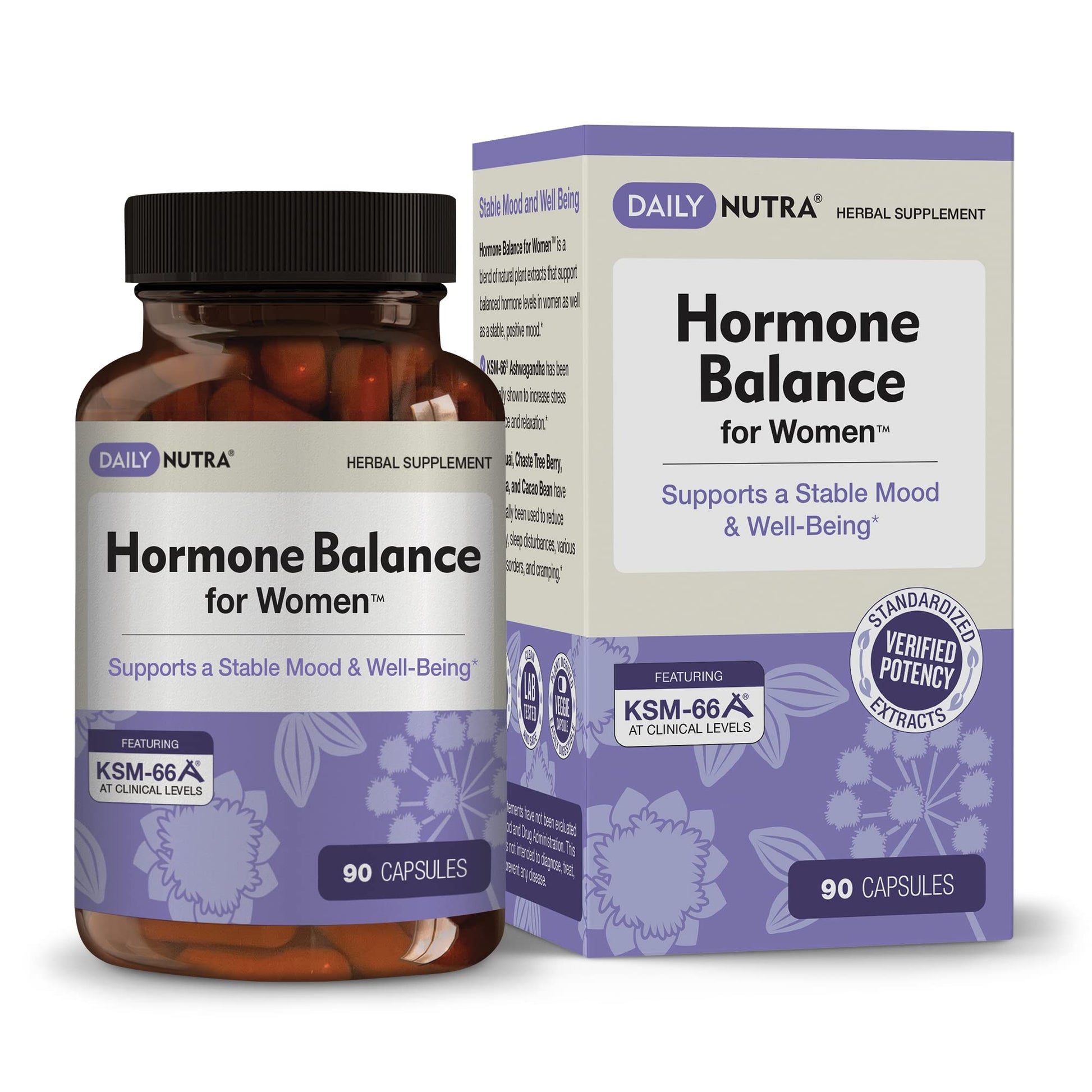 Hormone Balance for Women - Natural Mood Supplement - PMS Relief and Menopause Support | Featuring Clinically Studied KSM-66 Ashwagandha (90 Capsules) DailyNutraAu supplements