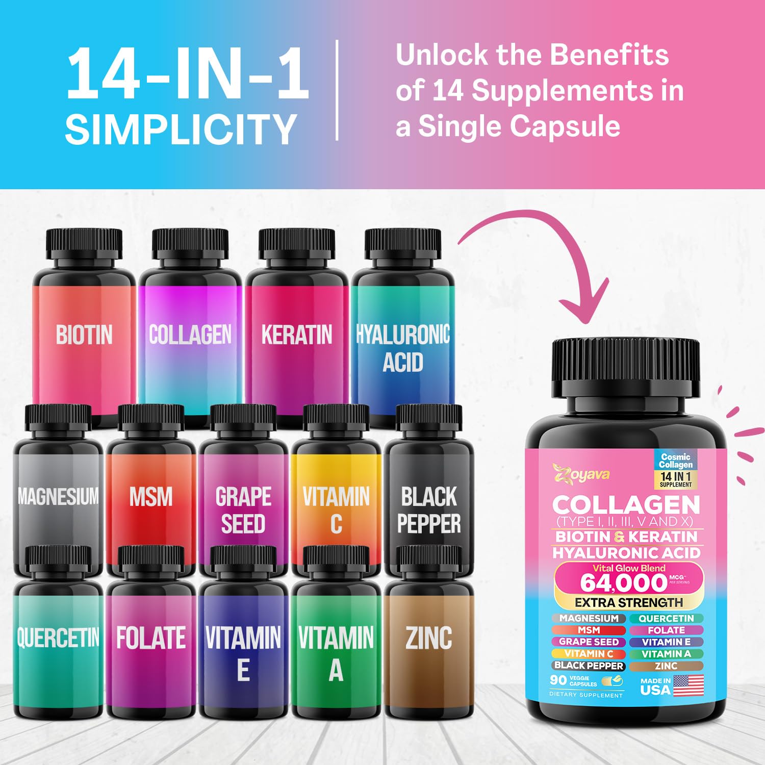 Zoyava Sea Moss 16-in-1 and Collagen 14-in-1 Bundle ZoyavaUS supplements