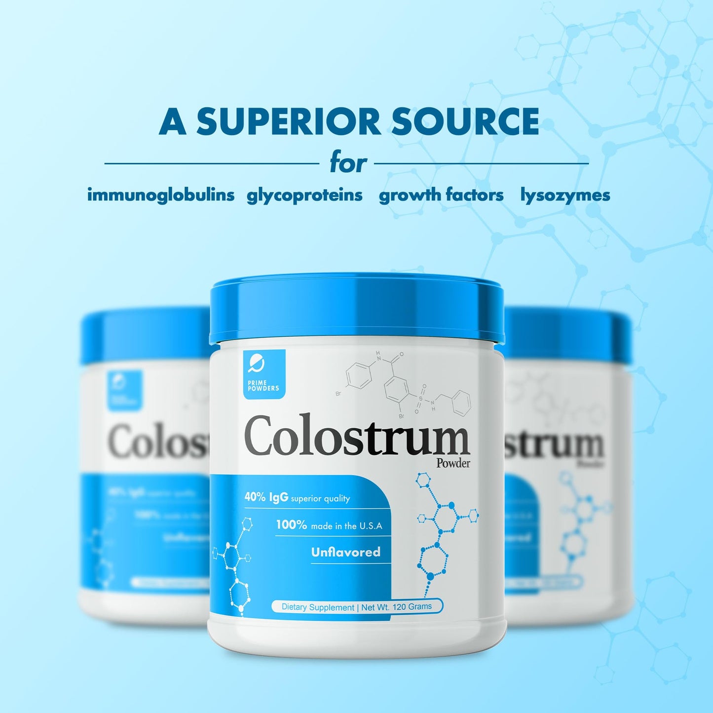 Prime Powders Colostrum Over 40% IgG, Grass Fed, Gut Health, Bloating Immunity Skin Prime PowdersUS supplements