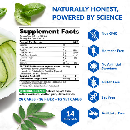 BioTrust Multi-Collagen Protein Powder + Keto MCT Oil – 5 Collagen Types Plus 100% BioTrustUS supplements