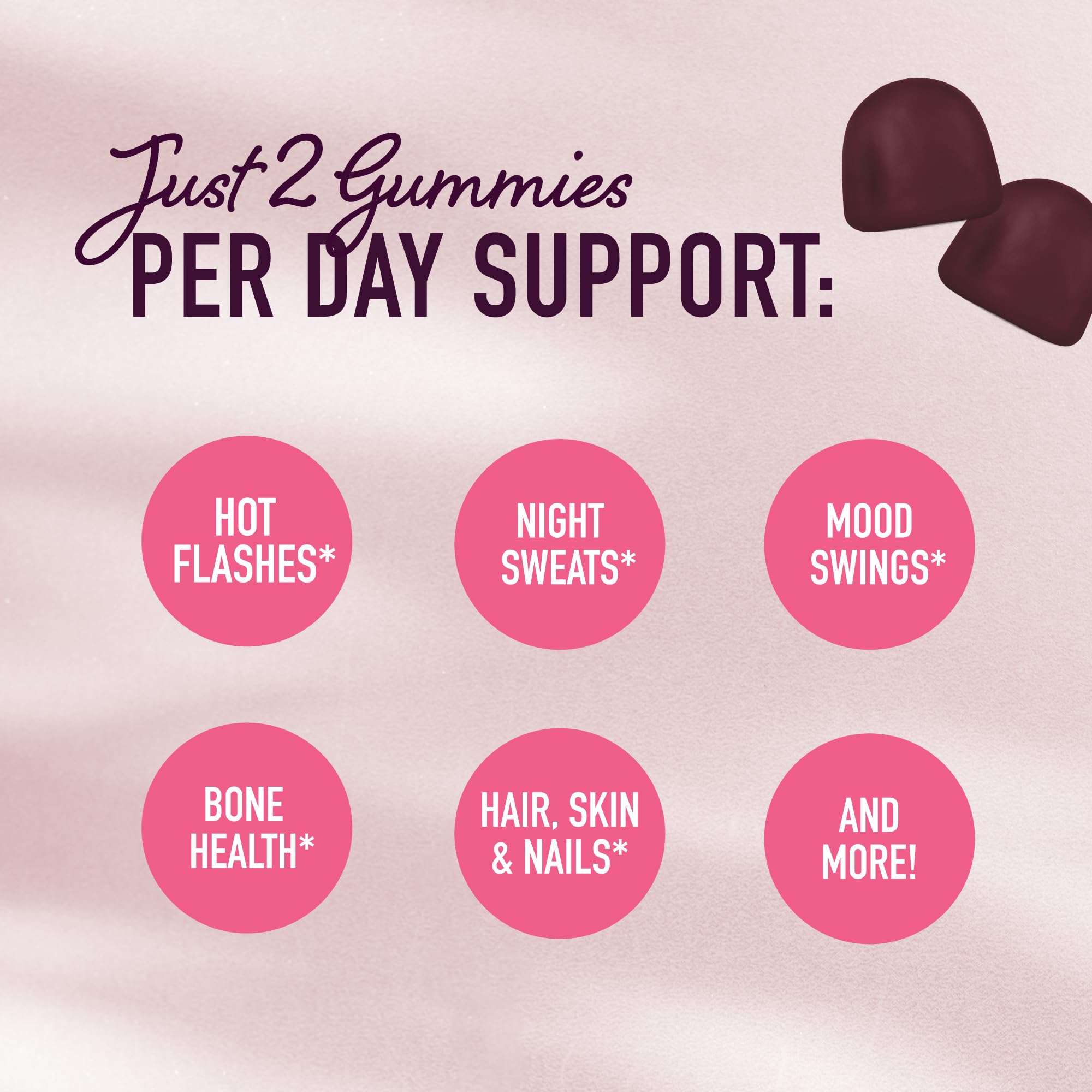 Menopause Support Gummies | Hormone Balance Relief for Hot Flashes, Night Sweats, Mood Swings, & Bloating | with Phytoestrogen Soy, Vitamin D3, PABA, Biotin | Vegetarian, Gluten-Free | 60 Count SMNutritionAu supplements