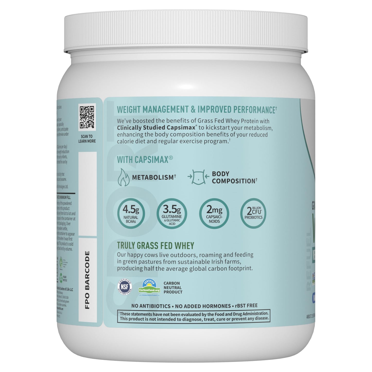 Garden of Life Sport Whey Plus Weight Management with Amino Energy - 20g of Grass Garden of LifeUS supplements
