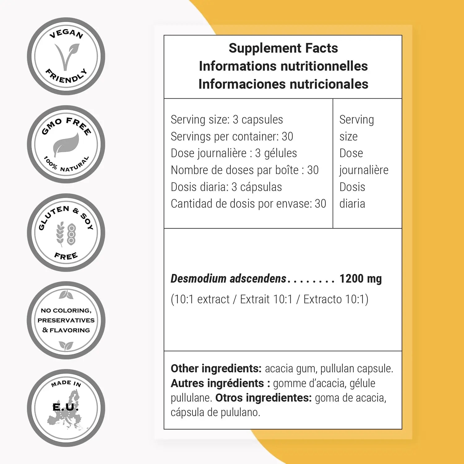 Supersmart - Desmo Forte ™ - Liver Support Supplement - 1:2 Liquid Extract of Desmodium Asdscendens | Non-GMO & Gluten Free - 250 ml Supersmartnz supplements