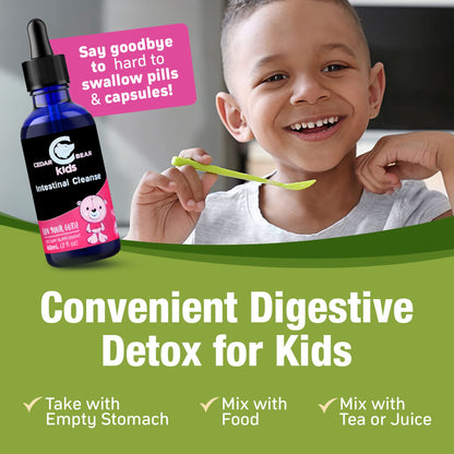 Cedar Bear - Intestinal Cleanse for Kids, Liquid Herbal Supplement for Detox Cleanse Cedar Bear NaturalesUS supplements