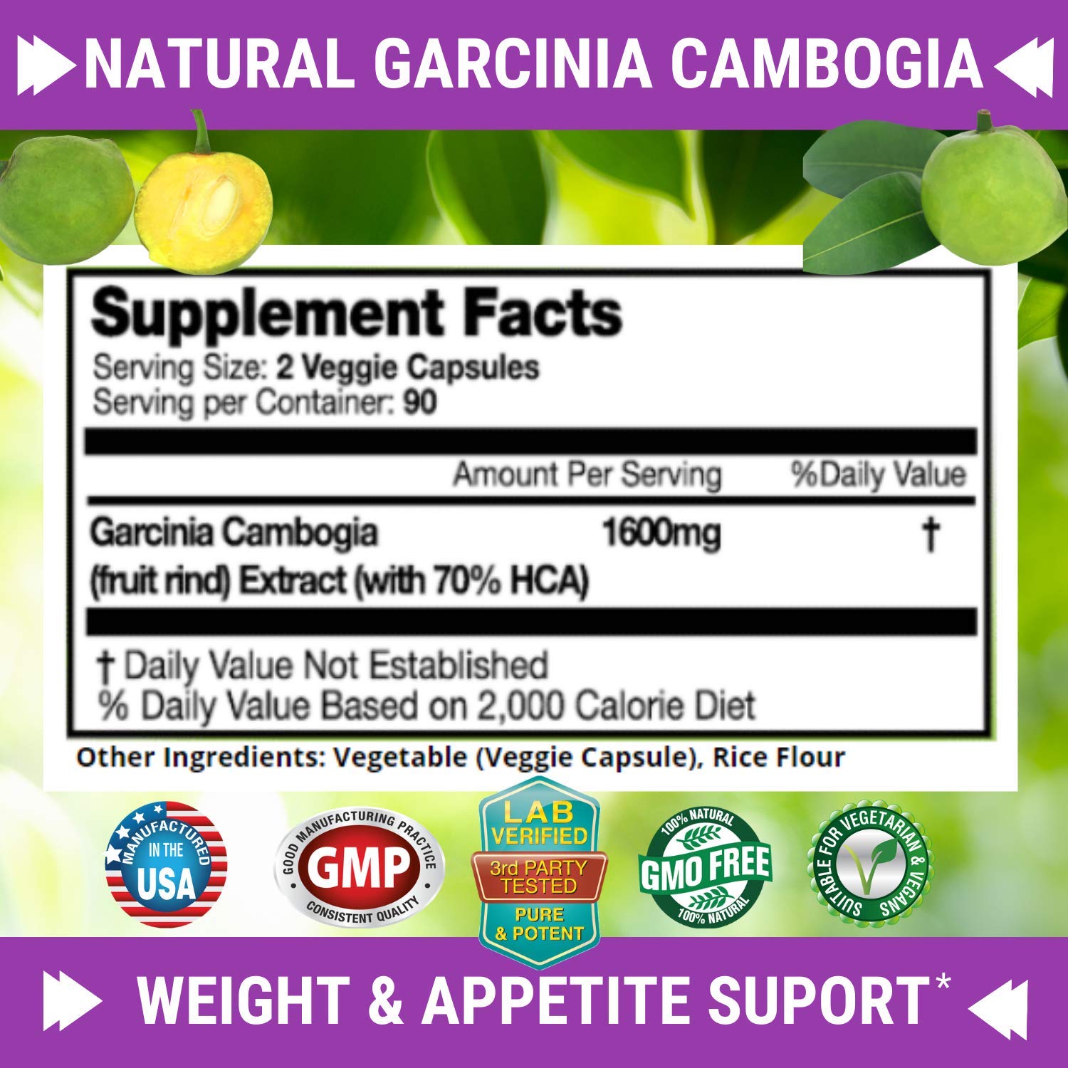 Fresh Healthcare 100% Pure Garcinia Cambogia Extract - All Natural Appetite Suppressant FRESH HEALTHCAREUS supplements