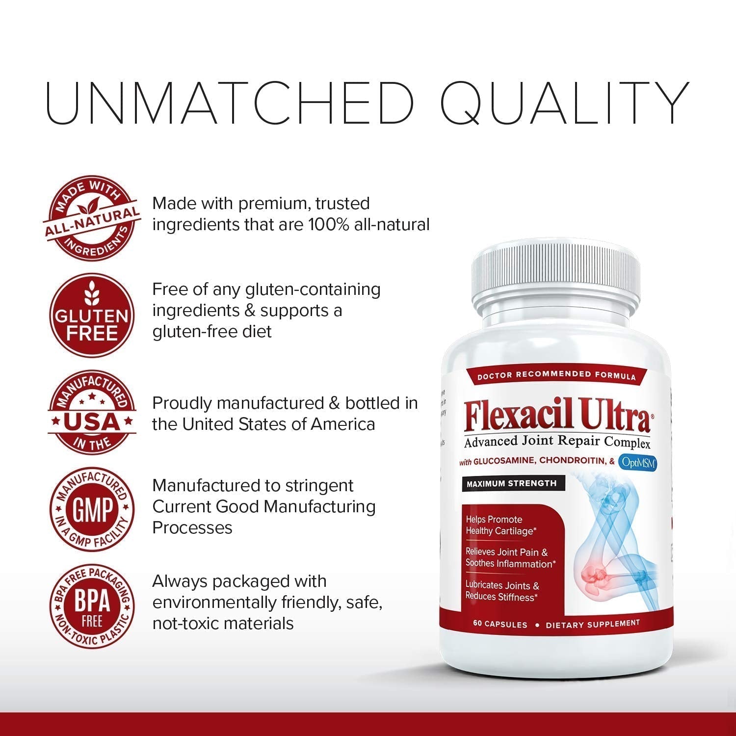 Flexacil Ultra Joint Health & Support Supplement with Glucosamine, Chondroitin Flexacil UltraUS supplements