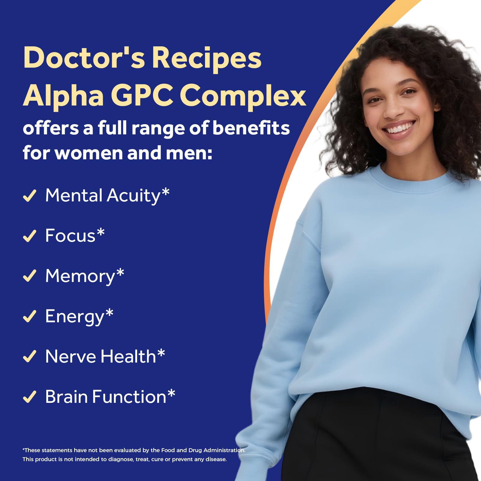 Doctor's Recipes Alpha GPC 300 mg Supplement, with 8 B Vitamins, Inositol, Acetyl L-Carnitine, Highly Bioavailable Source of Choline, 12-in-1 Cognitive Support for Women & Men, 60 Veggie Capsules Doctor's RecipesAu supplements