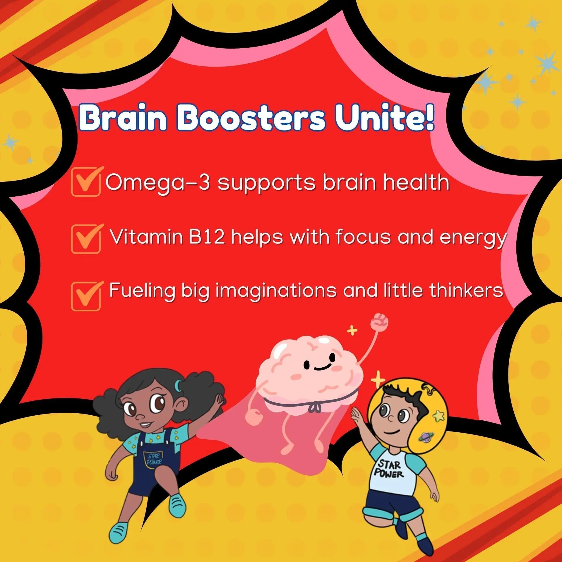 Stars Kids Multivitamin Gummies with Omega 3, Vitamins for Kids with A, B, C, D, Plant Based Multi Vitamins for Children, Manganese VitastarsAu supplements