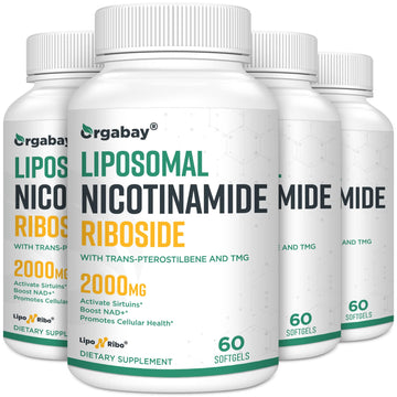 Liposomal Nicotinamide Riboside 2000 MG with TMG and Pterostilbene, Similar to NMN Supplements Boost NAD+, Support Healthy Aging, 240 Count OrgabayAu supplements