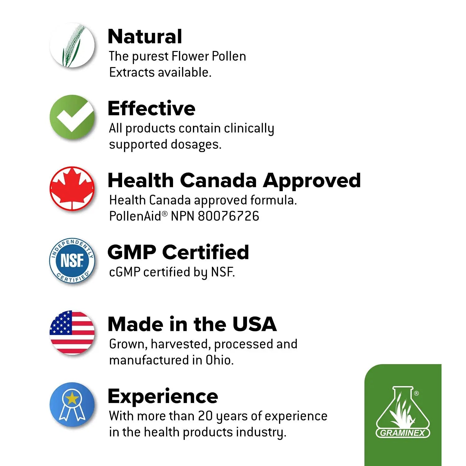 Graminex PollenAid Prostate Supplement: All Natural Prostate Support for Bladder Control & Urinary Tract Health, Rye Pollen Extract Made in USA, 200 Tablets GraminexAu supplements