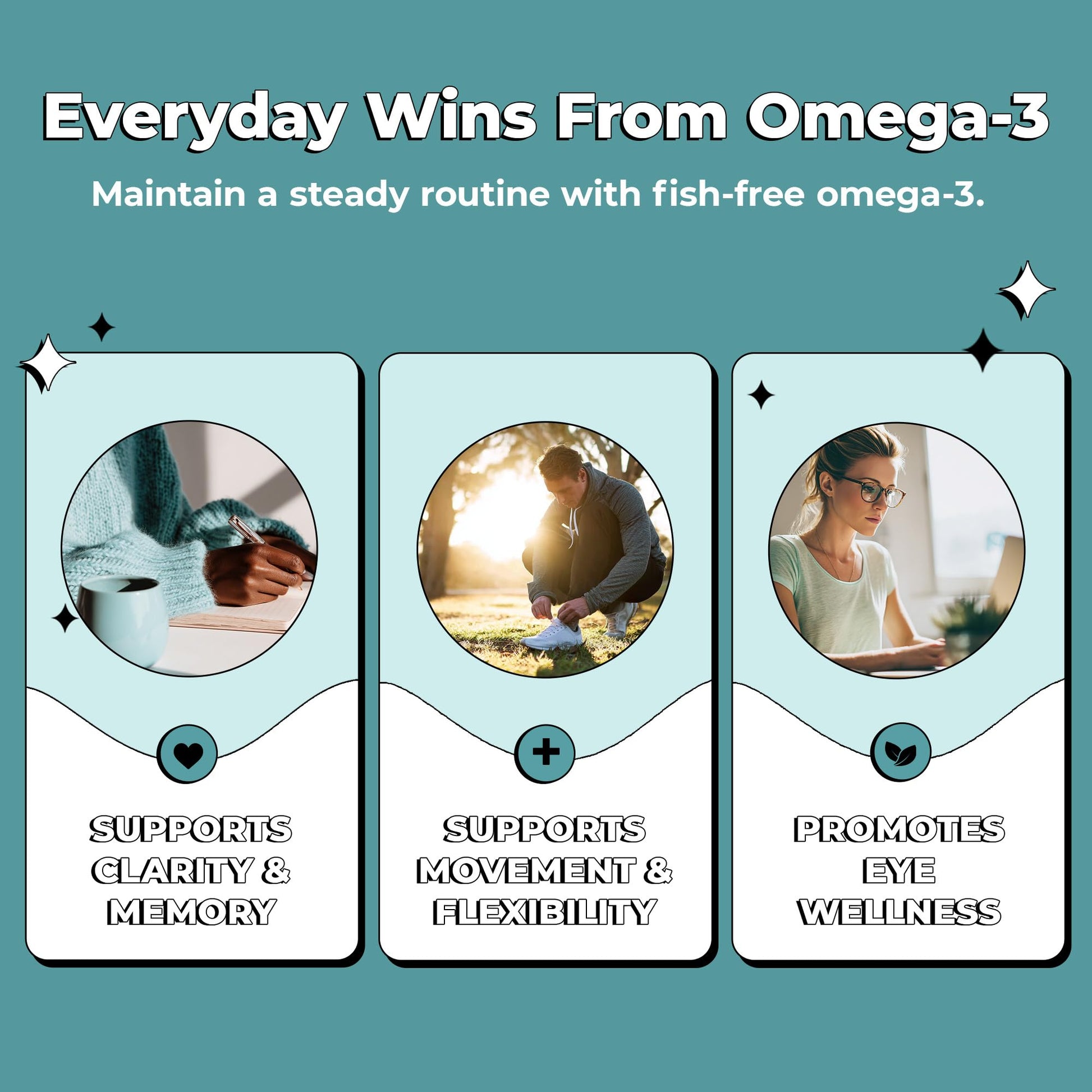 Future Kind Omega-3 Supplement for Clarity, Memory, and Mobility Comfort, 2 Months Supply of Citrus-Scented Softgels with EPA and DHA, Vegan Omega-3 Supplement from Algae, Carrageenan Free, 60 Count Future KindAu supplements