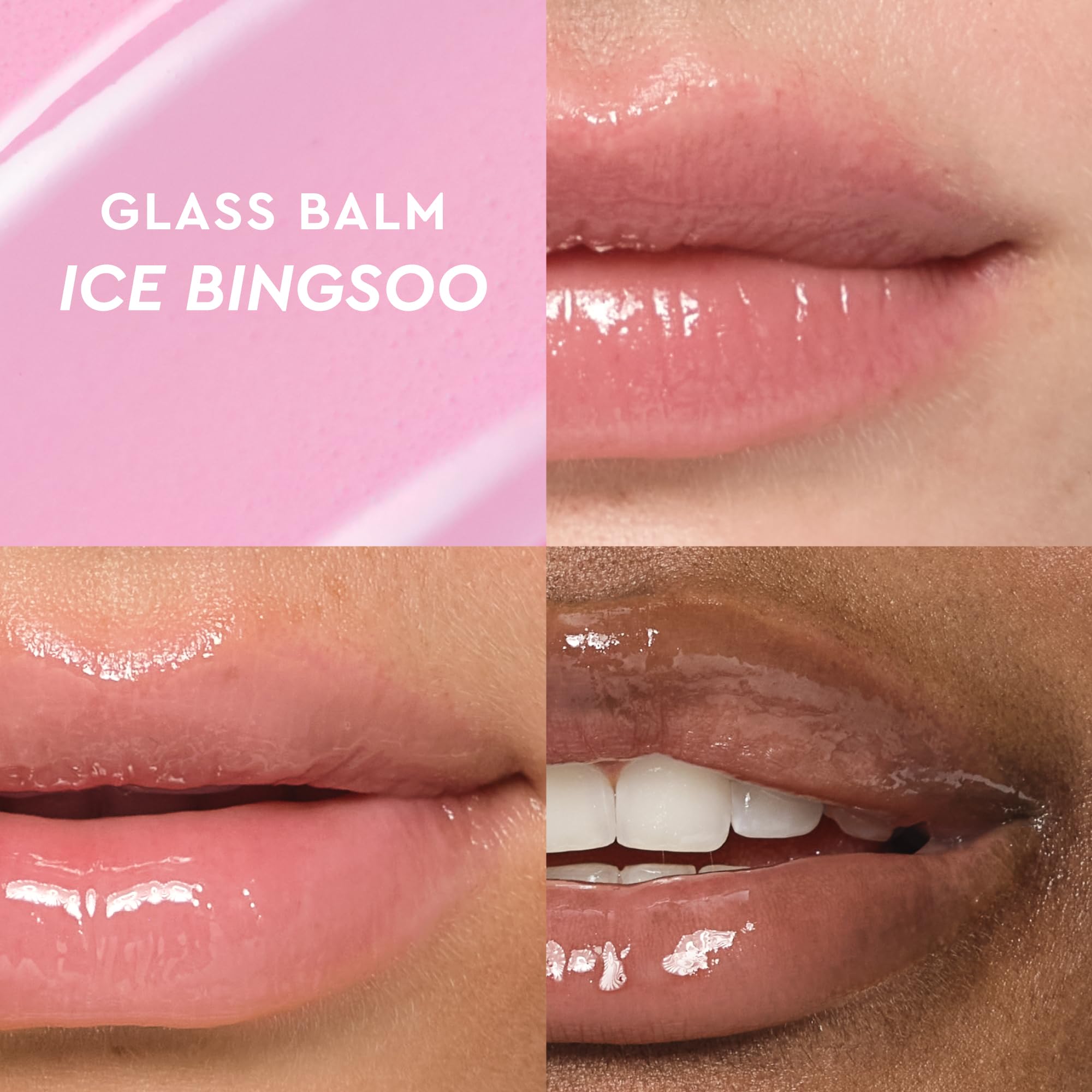 Glow Recipe Glass Balm Lip Treatment - 12Hr Hydrating Lip Balm & Moisturizer with Hyaluronic Acid to Smooth, Plump & Protect from Dryness, High Shine Finish - Clear Tint, Ice Bingsoo (15 ml) Glow RecipeAu supplements