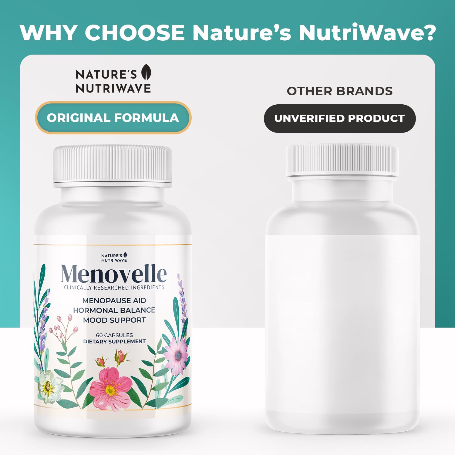 Nature’s NutriWave Menovelle Capsules for Women – Natural Daily Support Formula with Mushrooms and Botanicals – Non-GMO, Easy to Take, Made in the USA, 60 Capsules, 30 Servings, 1 Month Supply Nature’s NutriWaveAu supplements