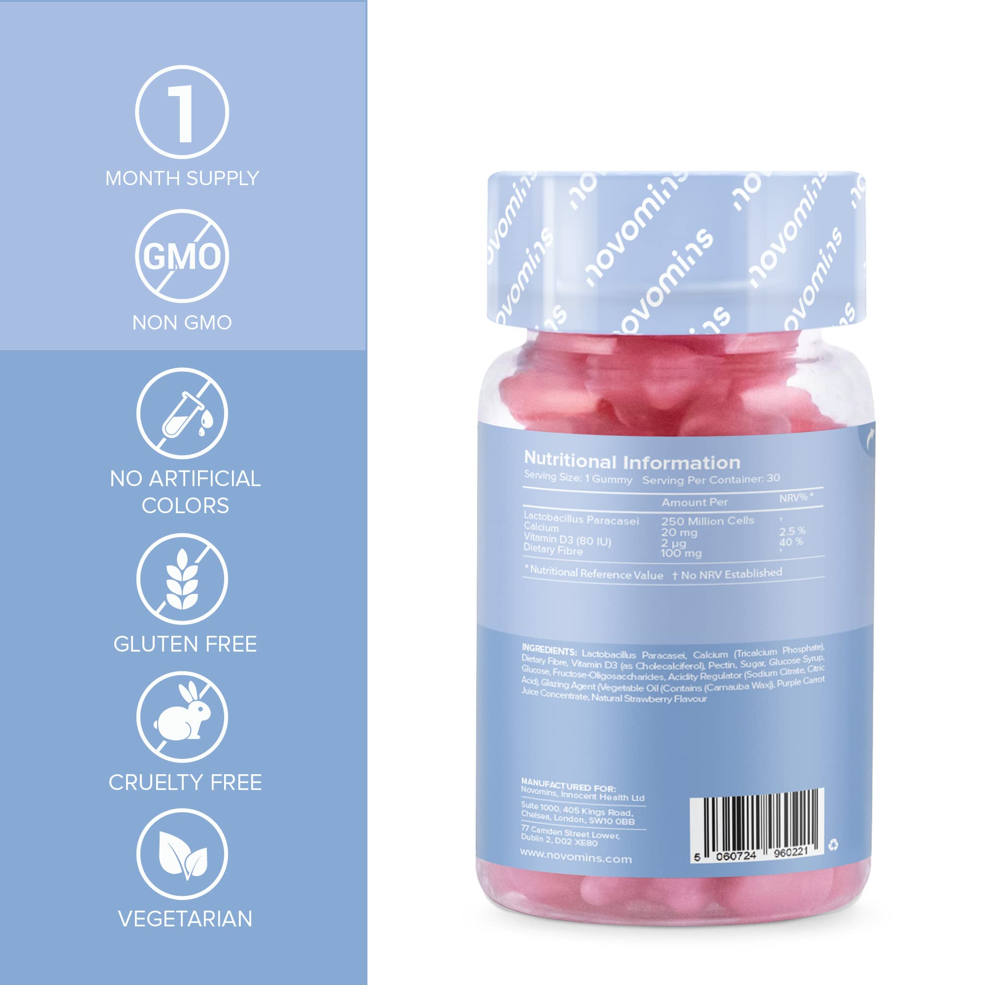Kids Probiotic Gummies – Probiotics for Children – Kids Kind Tummy Gummies novominsUS supplements