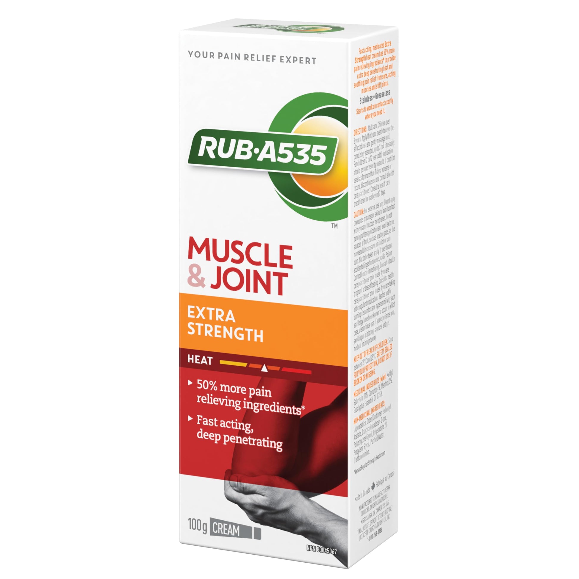 RUB A535 EXTRA STRENGTH CREAM For Relief of Arthritis, Rheumatic Pain, Muscle Pain, Joint & Back Pain 100 g Rub A535Au supplements