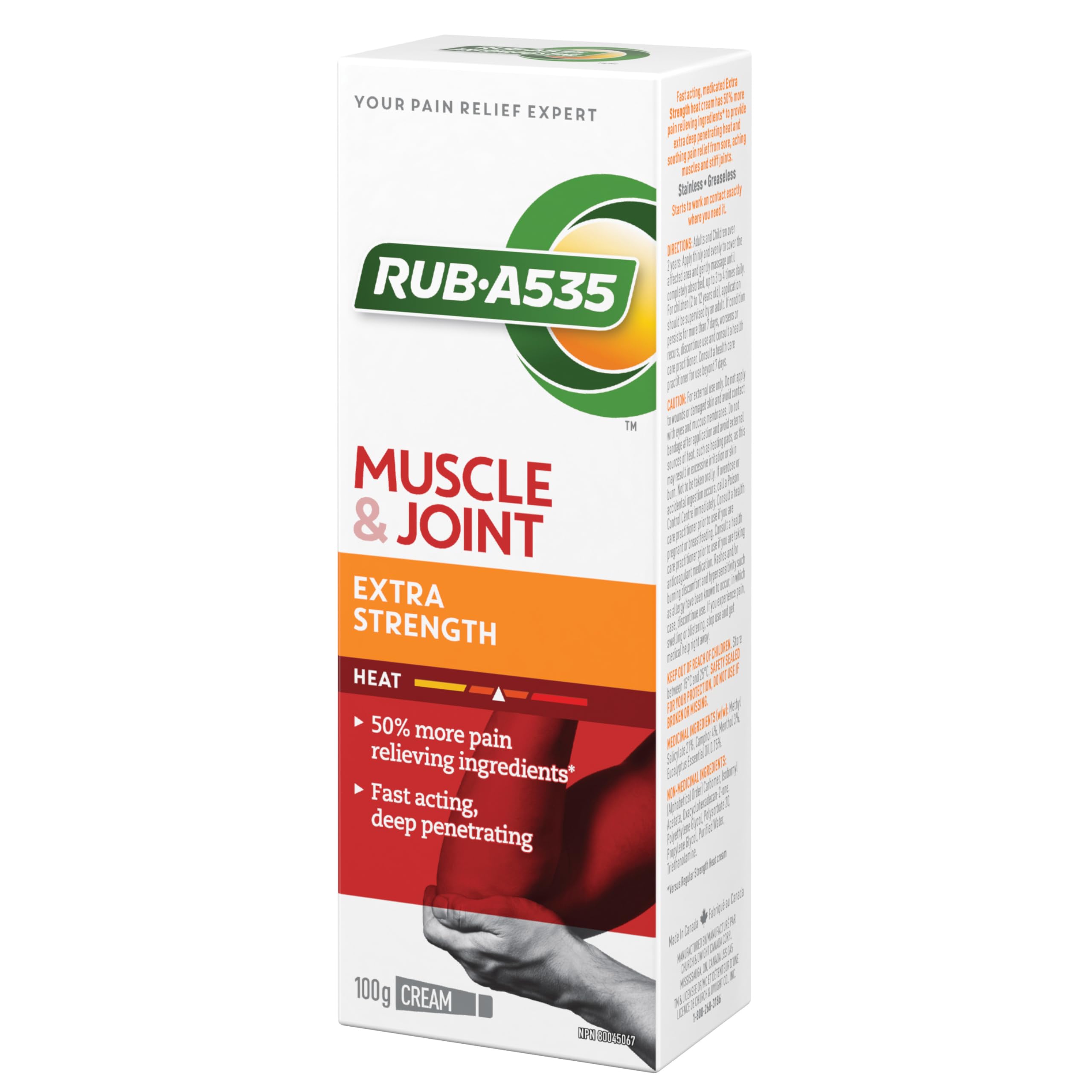 RUB A535 EXTRA STRENGTH CREAM For Relief of Arthritis, Rheumatic Pain, Muscle Pain, Joint & Back Pain 100 g Rub A535Au supplements