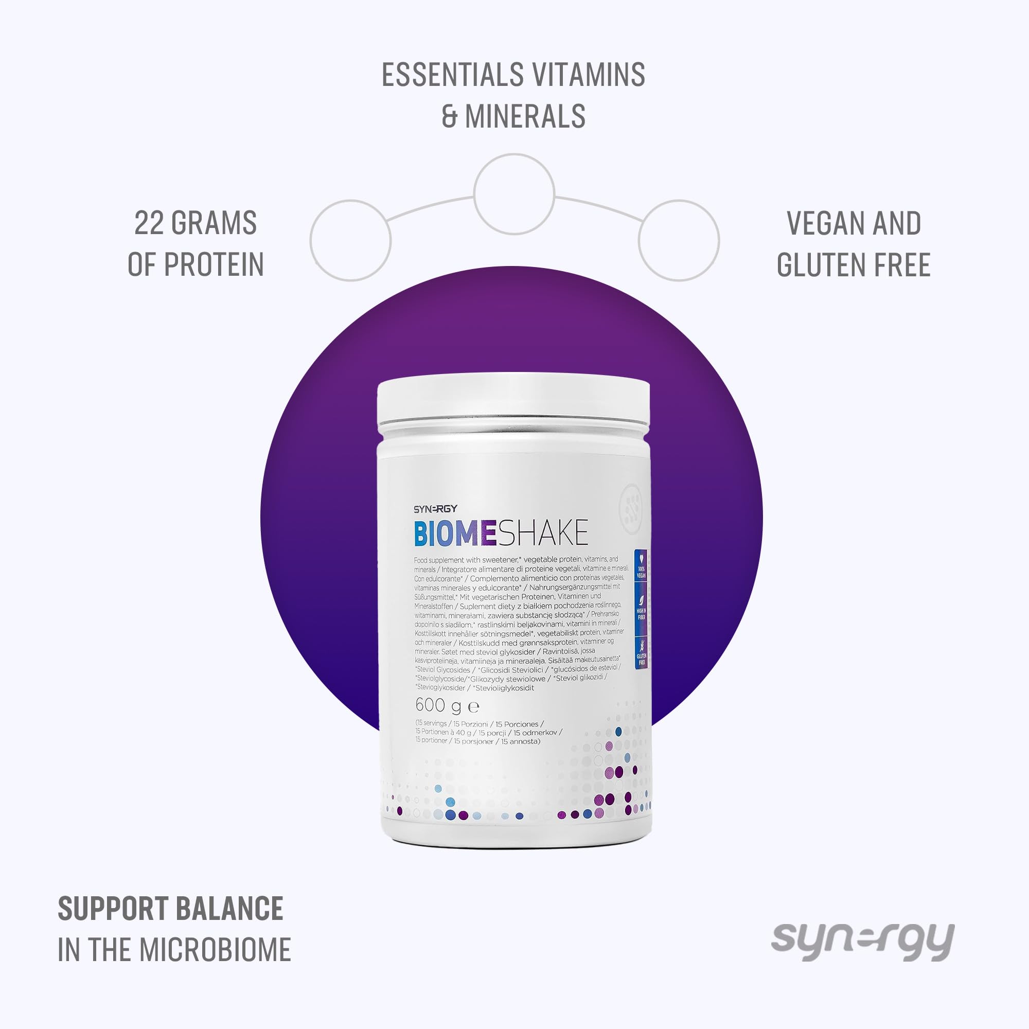 Synergy Worldwide Biome Shake 600 g | 22g Protein Powder Supplement | High in nutrients, Vitamins and Minerals Synergy WorldwideAu supplements