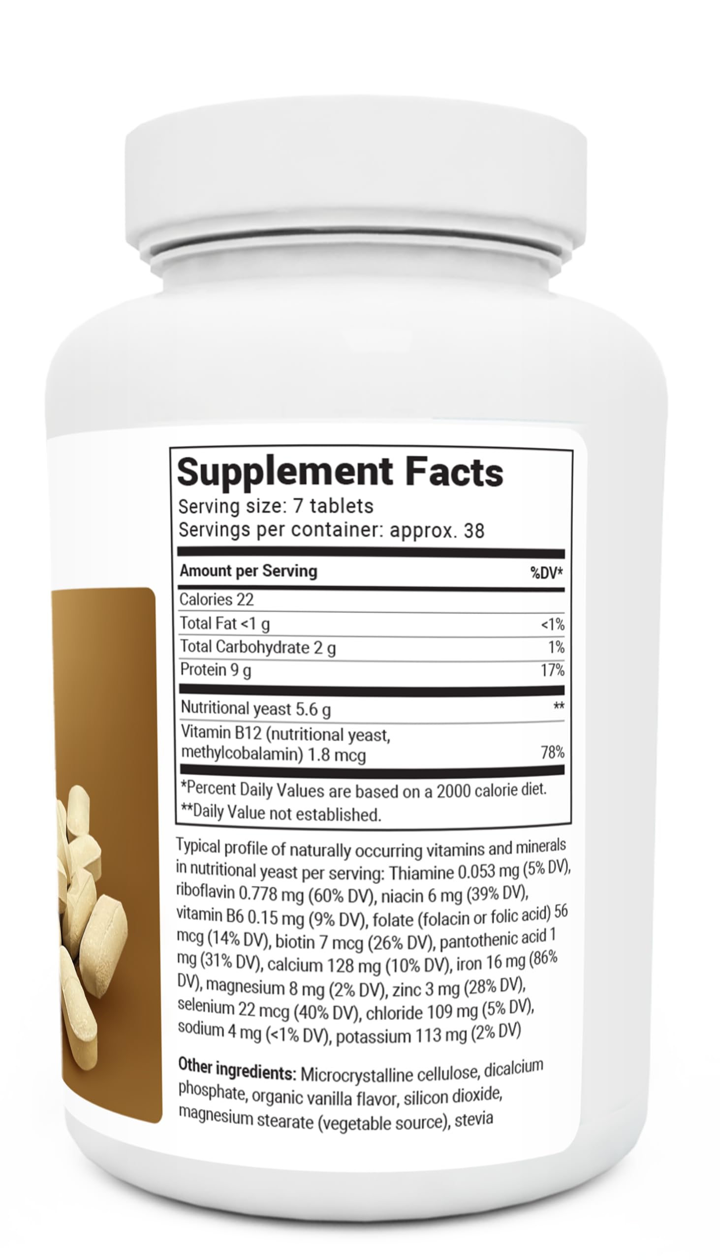 Dr. Berg Nutritional Yeast Tablets – Natural B12 Added - All 8 B Vitamin Complex – Organic Dr. Berg NutritionalsUS supplements