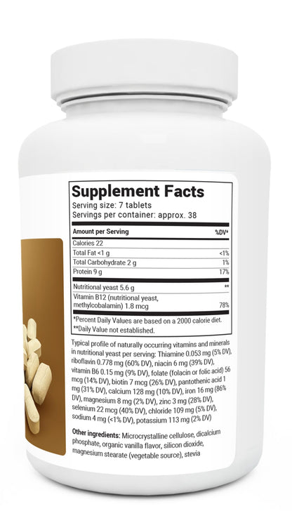 Dr. Berg Nutritional Yeast Tablets – Natural B12 Added - All 8 B Vitamin Complex – Organic Dr. Berg NutritionalsUS supplements