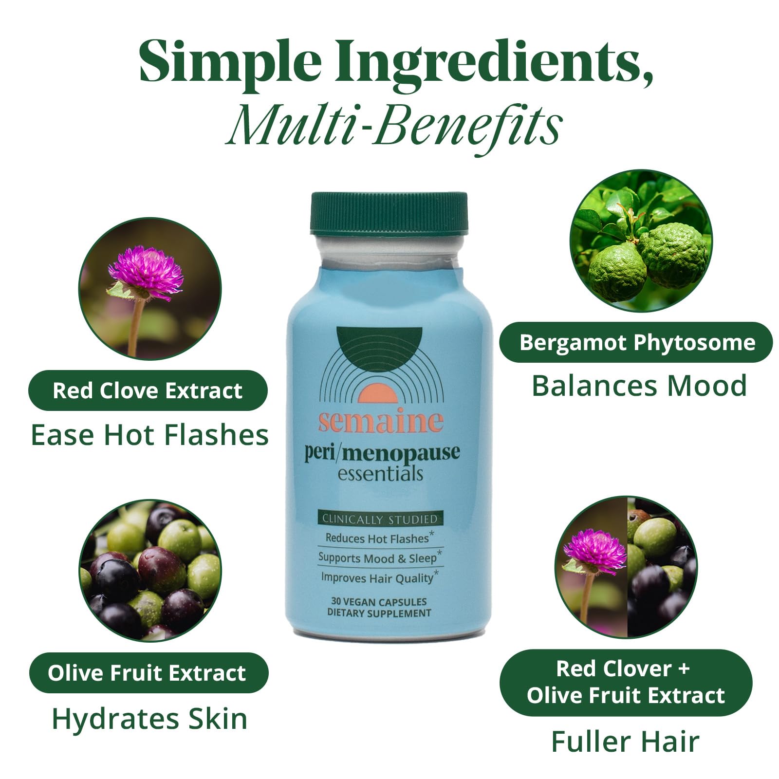 Advanced Menopause Relief Supplement for Women - Promotes Mood, Reduces Hot Flashes SemaineAu supplements