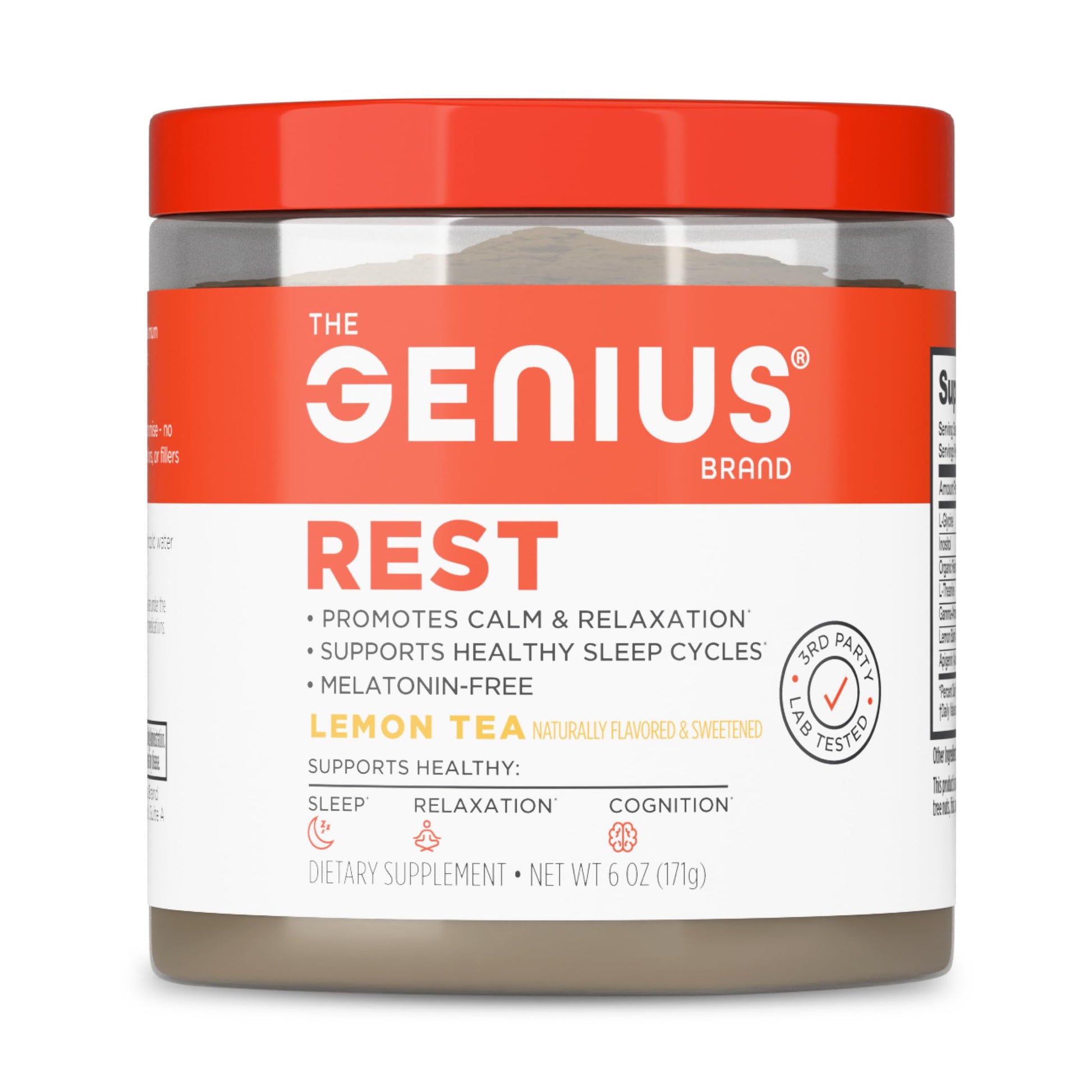 The Genius Brand Genius Rest Nootropic – Melatonin-Free Sleep Support Supplement for Calm & Relaxation – Lemon Tea – 30 Servings The Genius BrandUS supplements