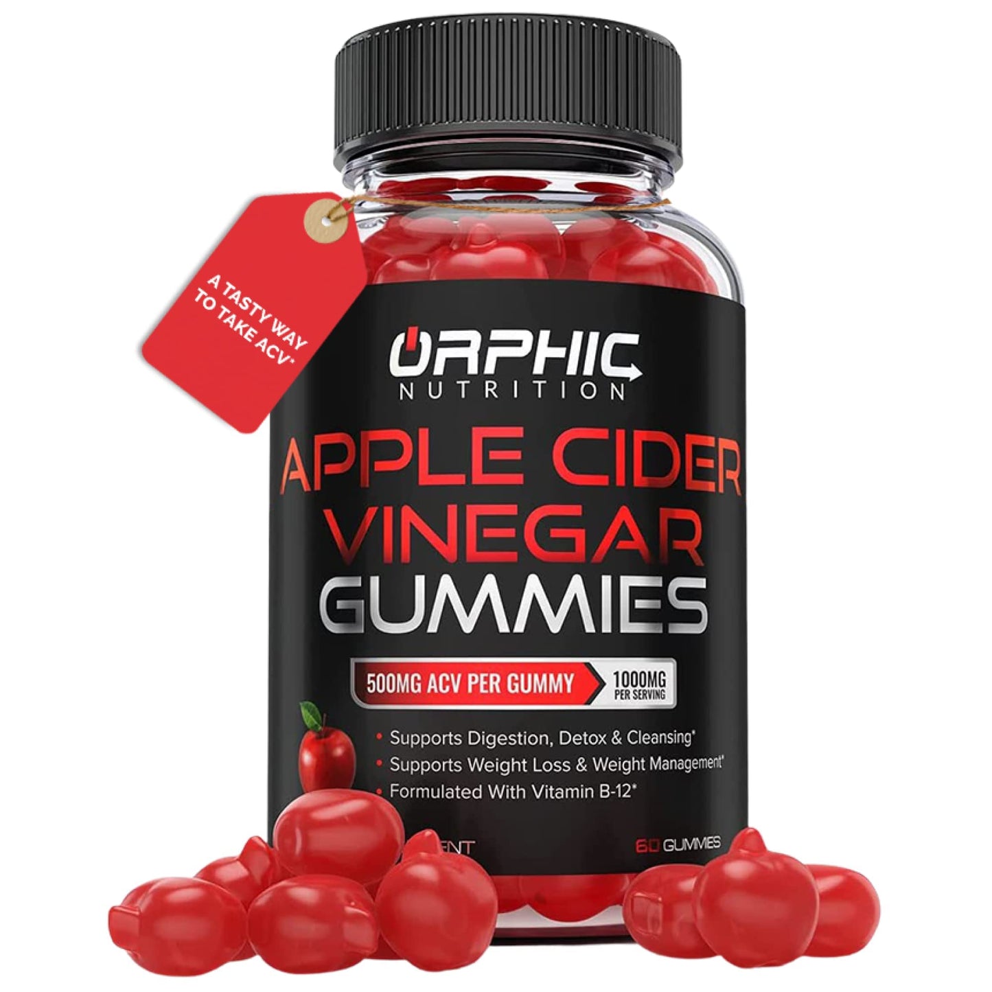 Apple Cider Vinegar Gummies - 1000mg - Formulated to Support Weight ORPHIC NUTRITIONUS supplements