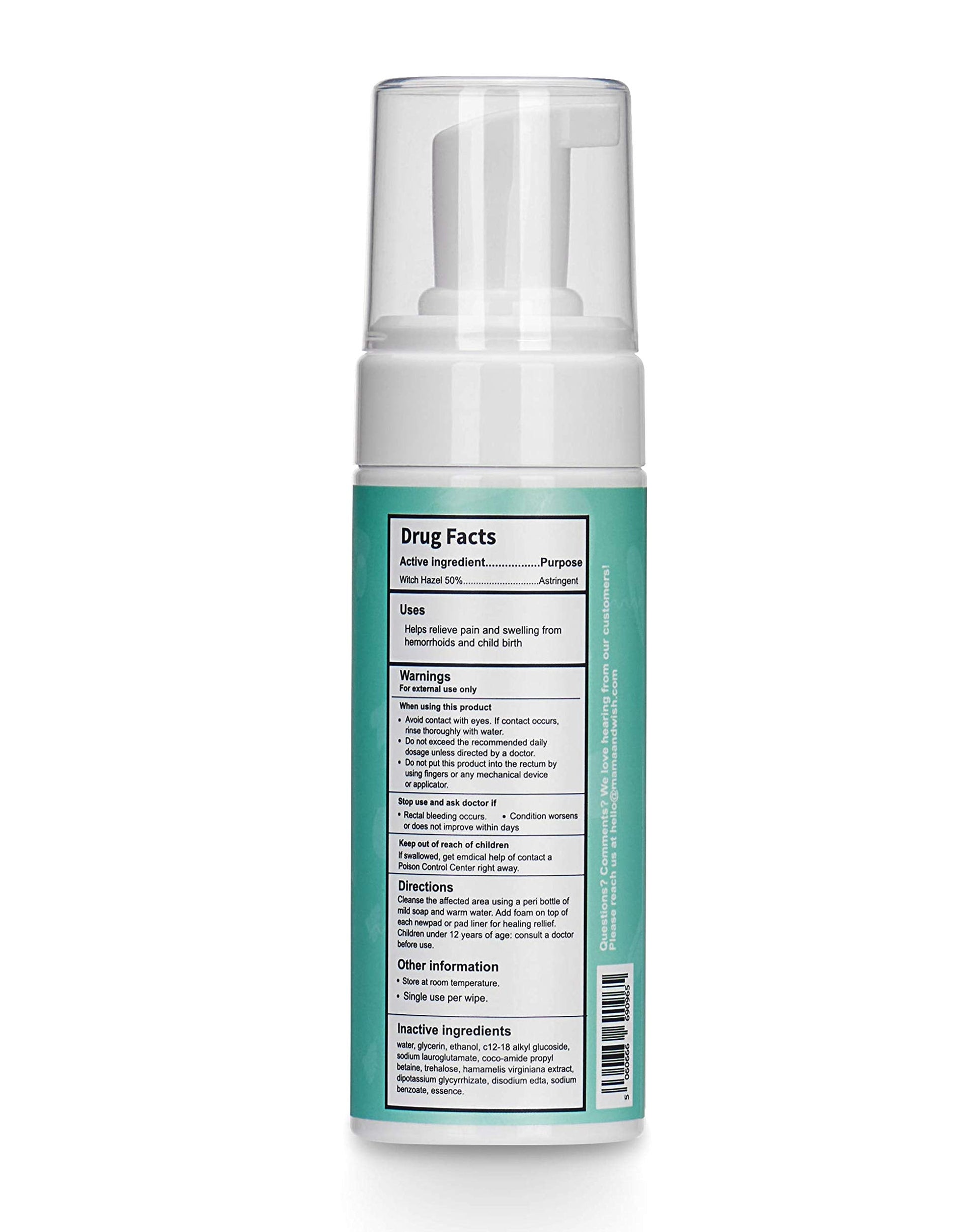 Mama & Wish Witch Hazel Perineal Healing Foam - Postpartum Essentials - Medicated Postpartum Spray for Perineal Relief - Postpartum Care and Recovery, Hemorrhoid Perineal Spray, After Birth Essentials Mama & WishAu supplements