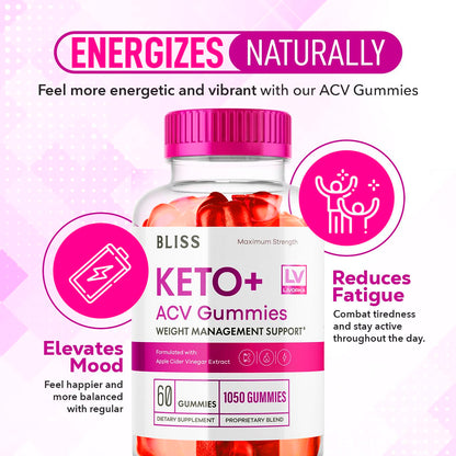 5 Pack - Bliss Keto ACV Gummies Advanced Weight Loss, Bliss ACV Active Gummies LIVORKAUS supplements
