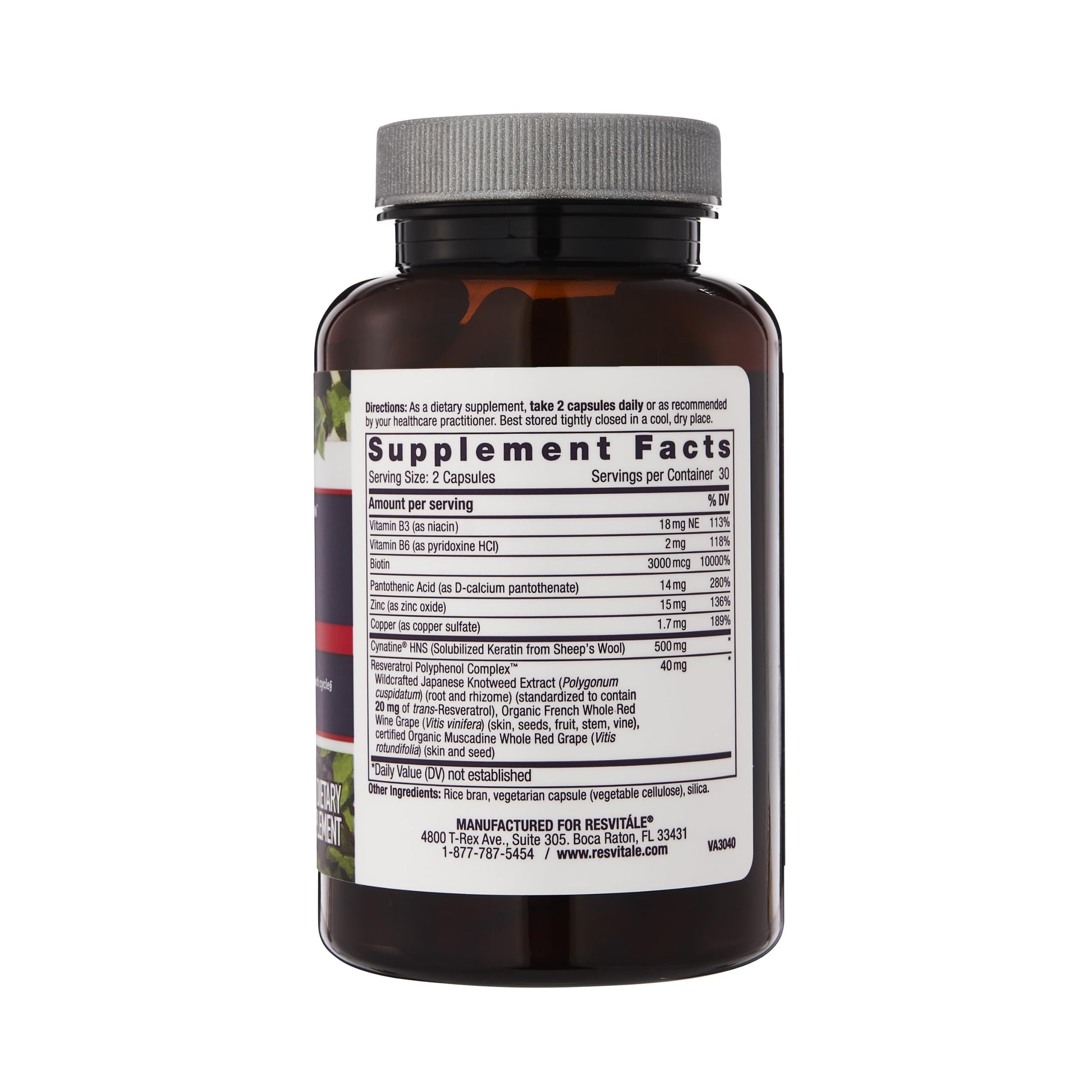 ResVitále Keratin Hair Enhance - Keratin Supplement for Hair Growth - 60 Capsules ResVitaleAu supplements