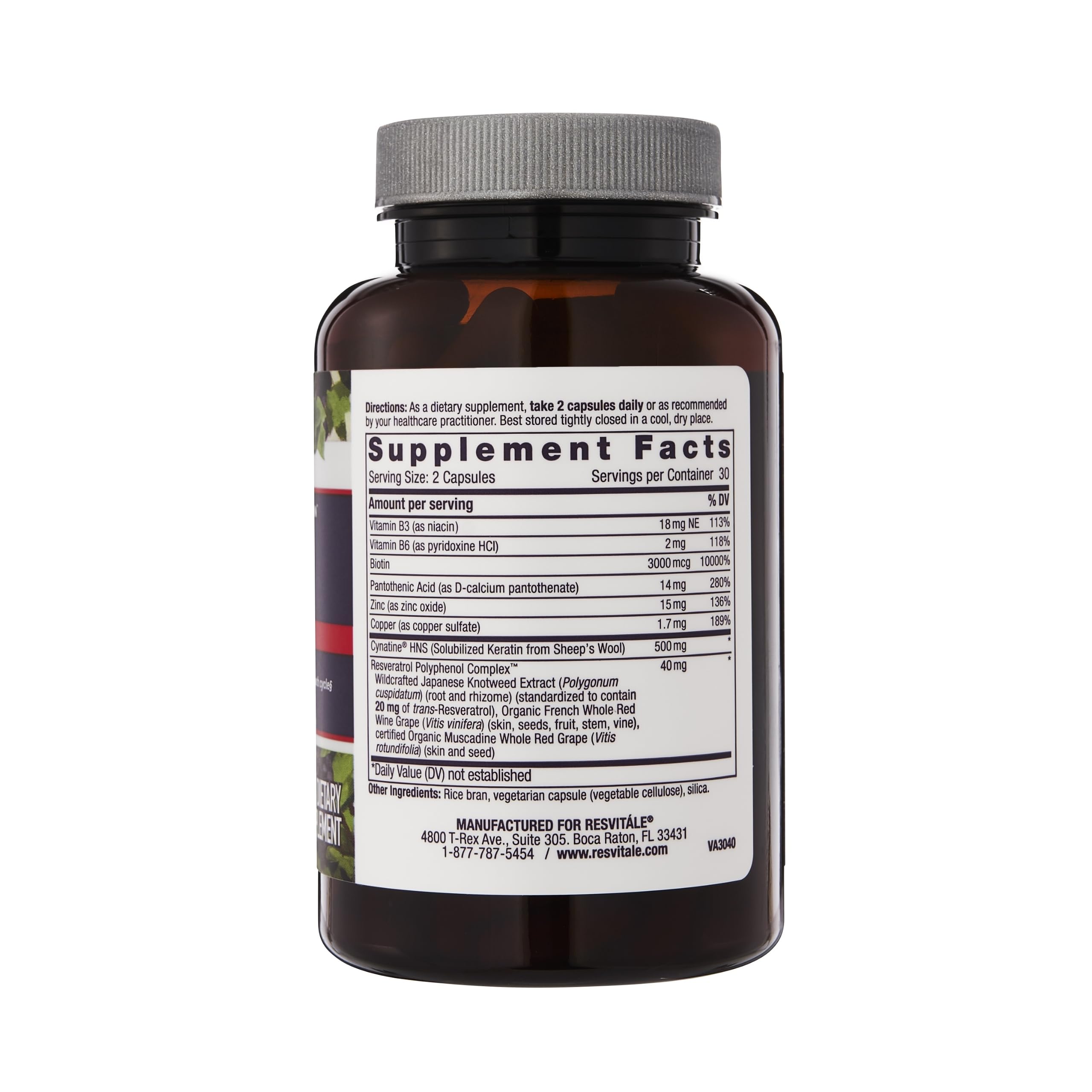 ResVitále Keratin Hair Enhance - Keratin Supplement for Hair Growth - 60 Capsules ResVitaleAu supplements