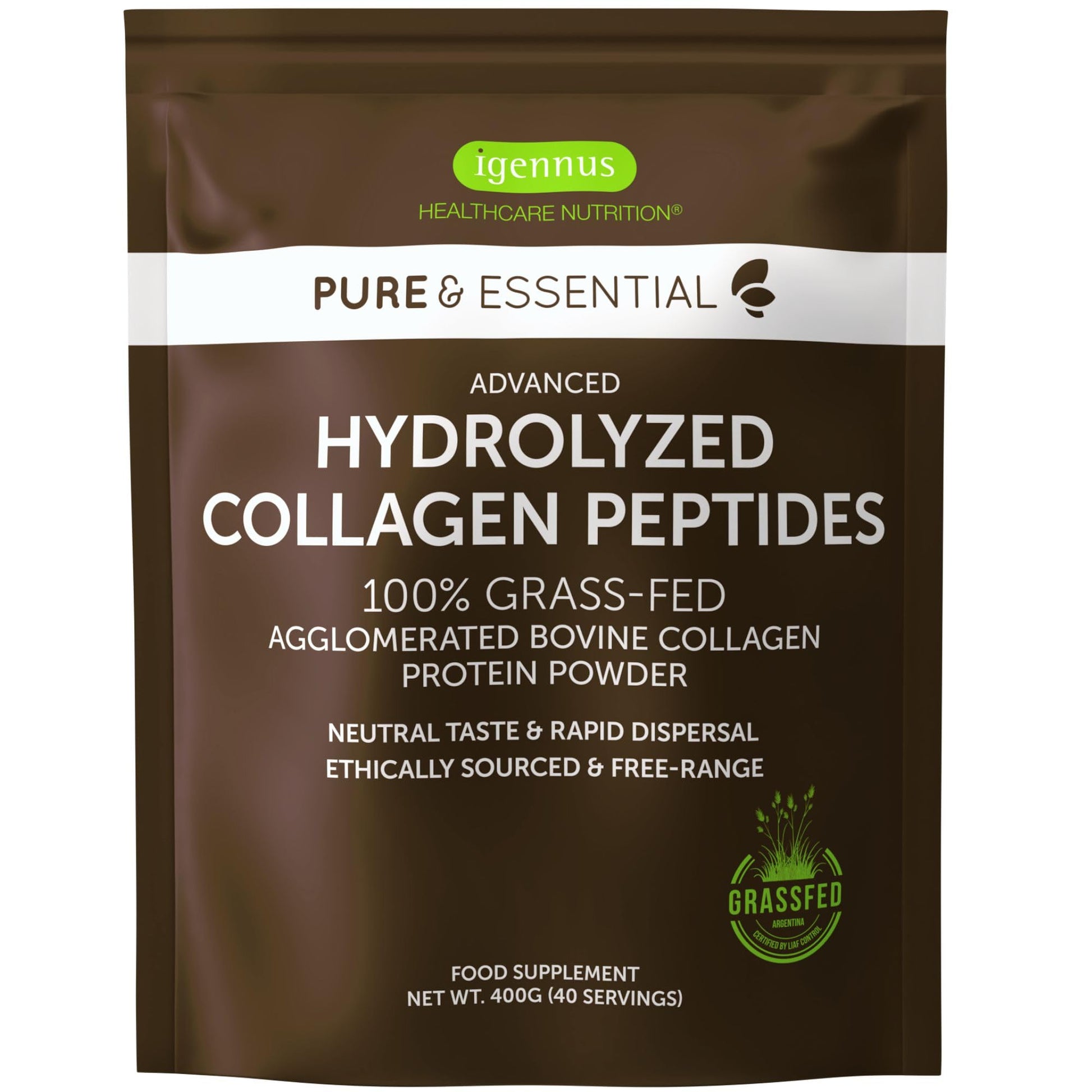 Advanced Hydrolysed Collagen Peptides, 100% Grass Fed & Ethically Sourced Igennus Healthcare NutritionAu supplements