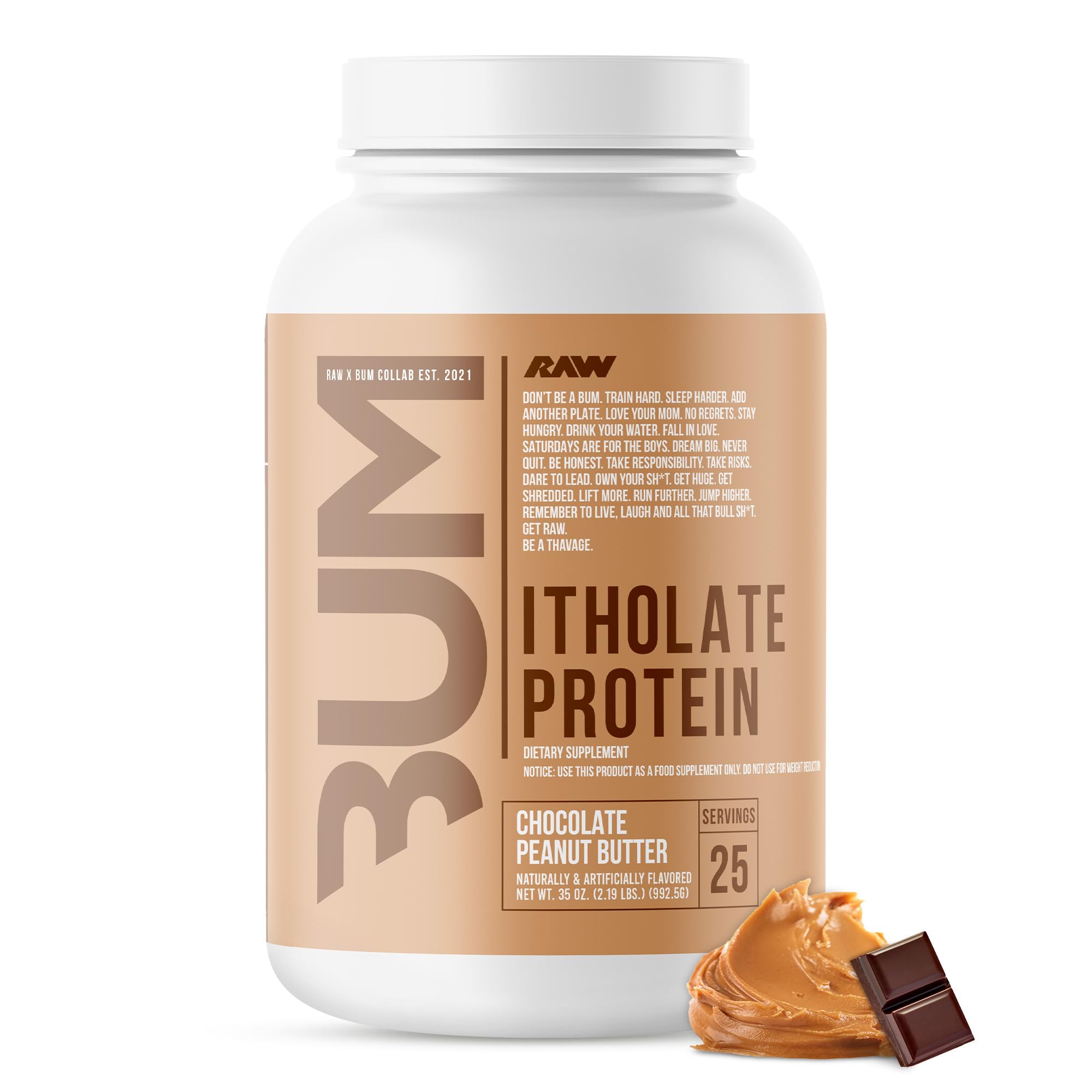 RAW Whey Isolate Protein Powder, Chocolate Peanut Butter (CBUM Itholate) - 100% Grass RAWUS supplements