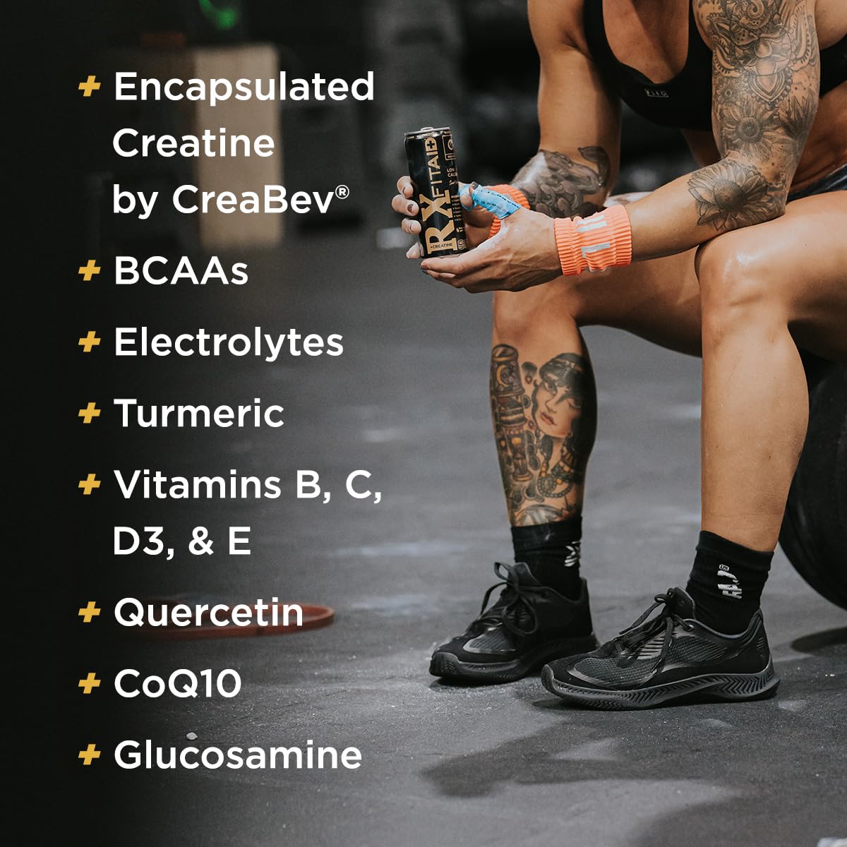 FITAID RX Recovery Blend Plus Creatine, Contains BCAAs, Glucosamine, Turmeric, B-Complex, Electrolytes, 12 Fl Oz (Pack of 12) LIFEAIDAu supplements