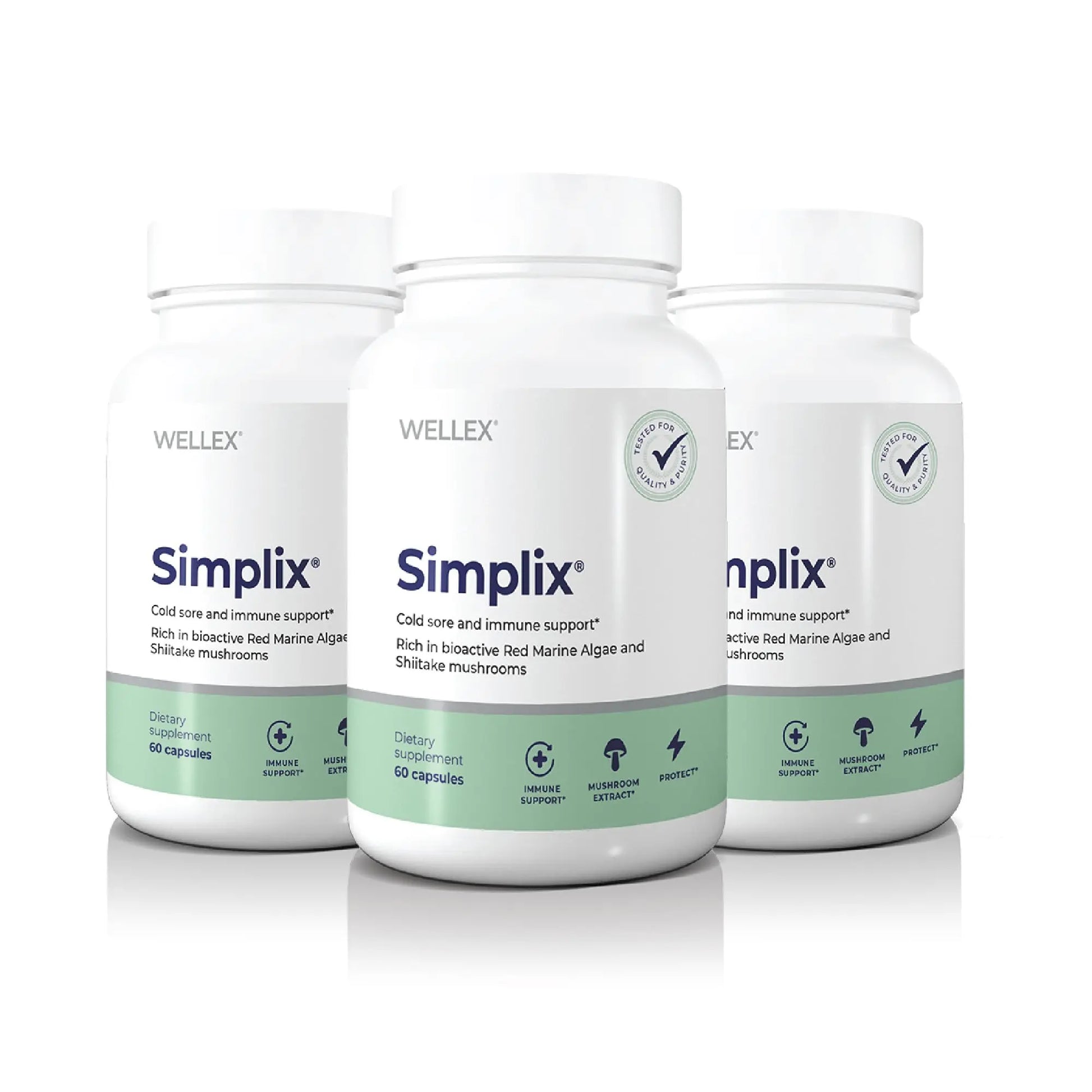 Simplix | Natural Supplement to Strengthen The Immune System | Respond to Outbreaks | Source of Highly Researched Mushroom & Seaweed Polysaccharides 60 Veggie Capsules (3 Pack) (180 Count) PapillexAu supplements