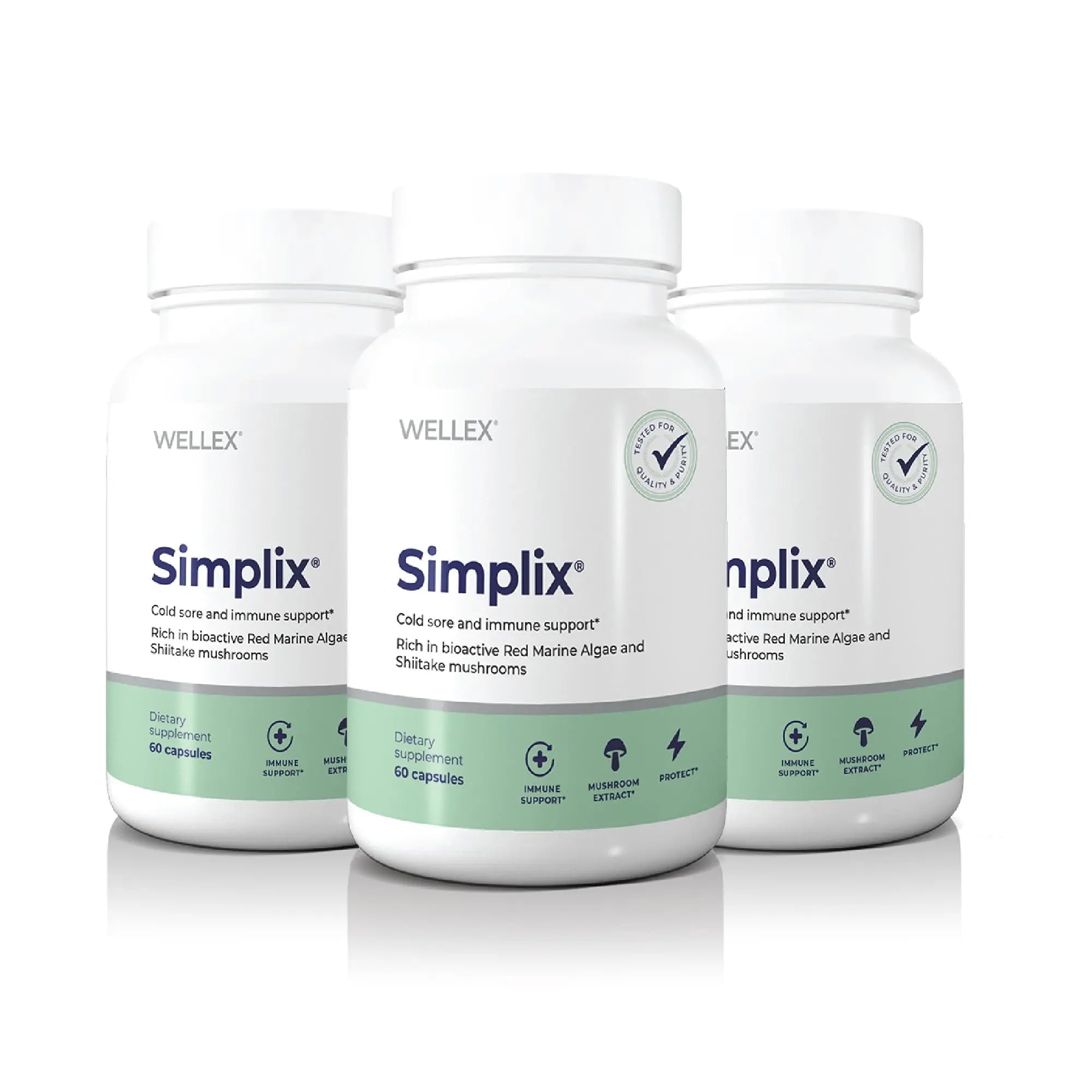 Simplix | Natural Supplement to Strengthen The Immune System | Respond to Outbreaks | Source of Highly Researched Mushroom & Seaweed Polysaccharides 60 Veggie Capsules (3 Pack) (180 Count) PapillexAu supplements