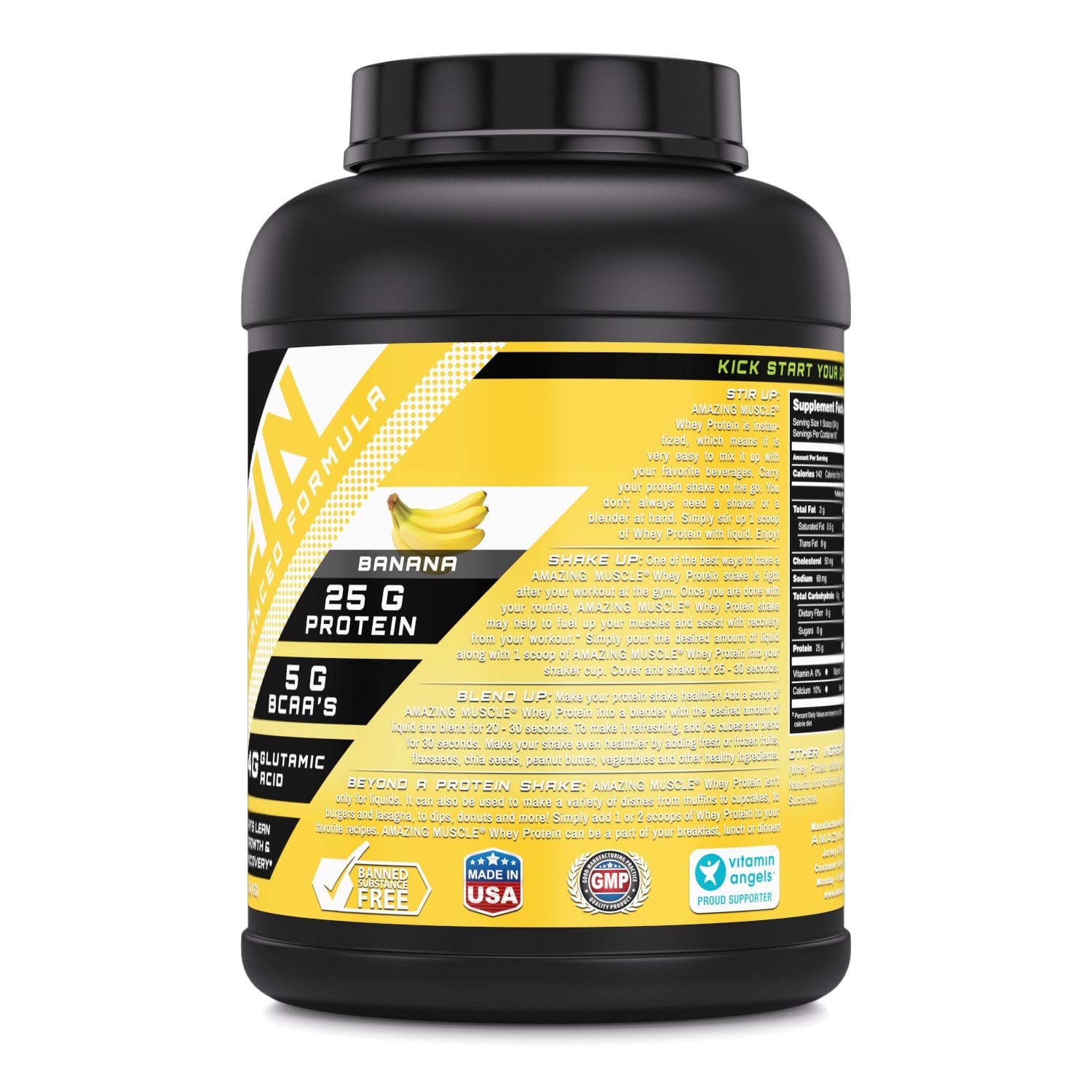 Amazing Muscle 100% Whey Protein Powder *Advanced Formula with Whey Protein Amazing NutritionUS supplements