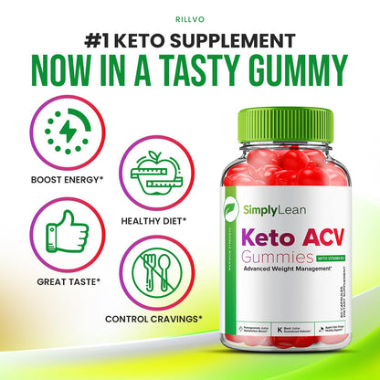 (5 Pack) Simply Lean Keto ACV Gummies - Official - Keto Simply Lean ACV Advanced RillvoUS supplements