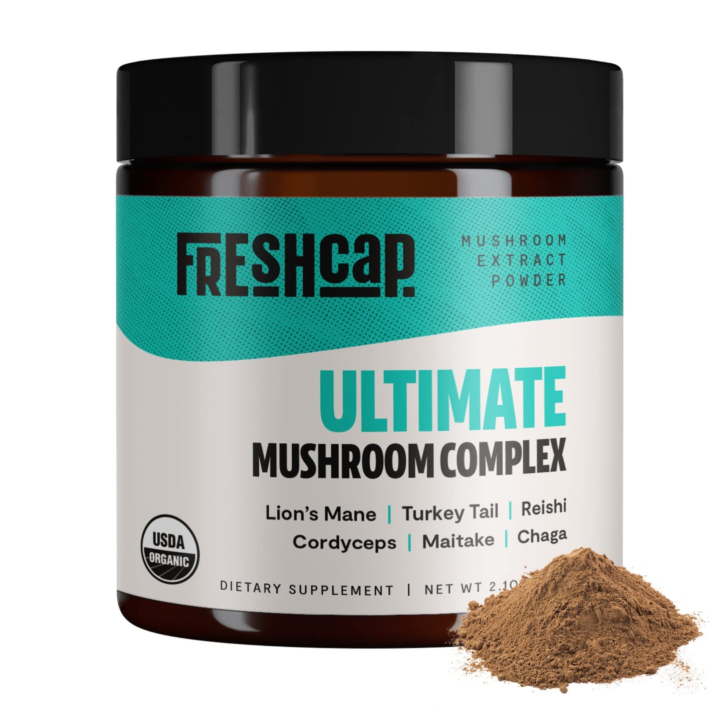 FreshCap Ultimate Mushroom Complex Powder - Lions Mane, Reishi, Cordyceps, Chaga FreshCap MushroomsUS supplements