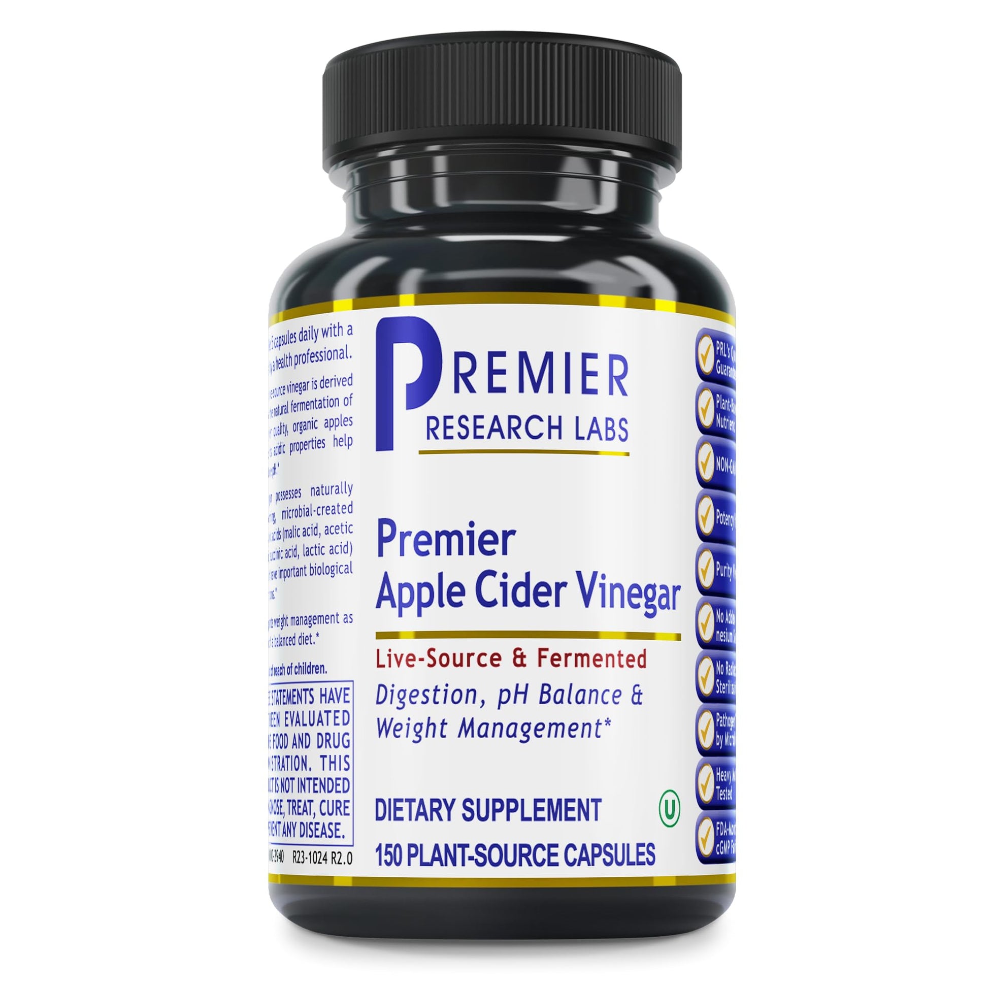 Premier Research Labs Apple Cider Vinegar Capsules - ACV Capsules, Apple Cider Vinegar Pills, Supplement for Digestion, pH Balance, Microbiome Health for Women and Men - 150 Vegetarian Capsules Premier Research LabsAu supplements