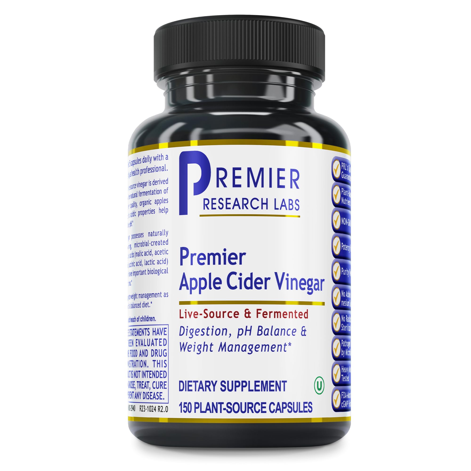 Premier Research Labs Apple Cider Vinegar Capsules - ACV Capsules, Apple Cider Vinegar Pills, Supplement for Digestion, pH Balance, Microbiome Health for Women and Men - 150 Vegetarian Capsules Premier Research LabsAu supplements