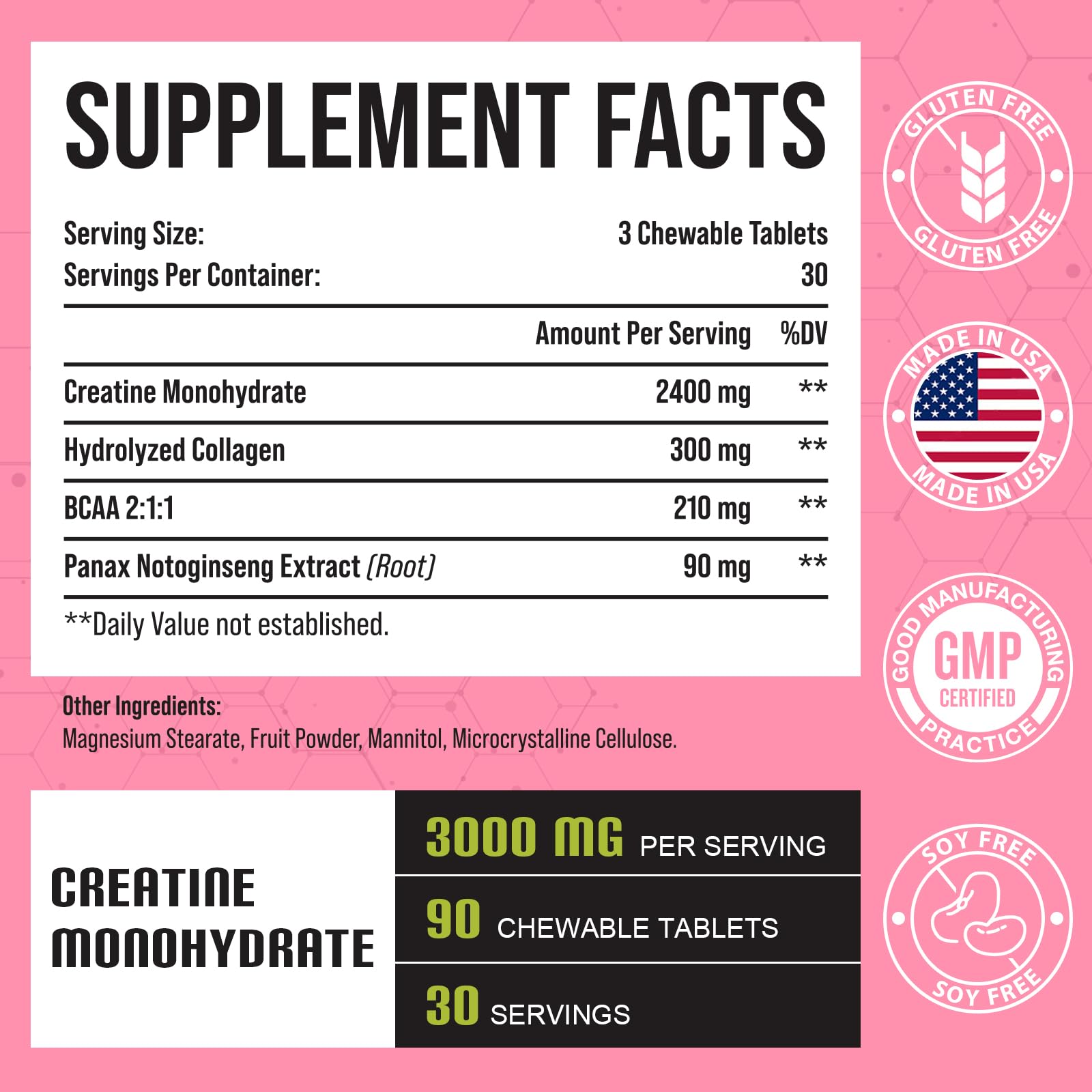 Creatine Monohydrate for Women, Creatine Supplement 3000mg, with Hydrolyzed ZeylamumUS supplements
