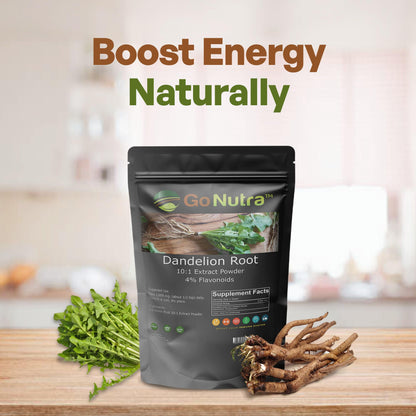 Go Nutra - Dandelion Root Powder, Potent 10:1 Dandelion Root Extract with 4% Flavonoids Go NutraUS supplements