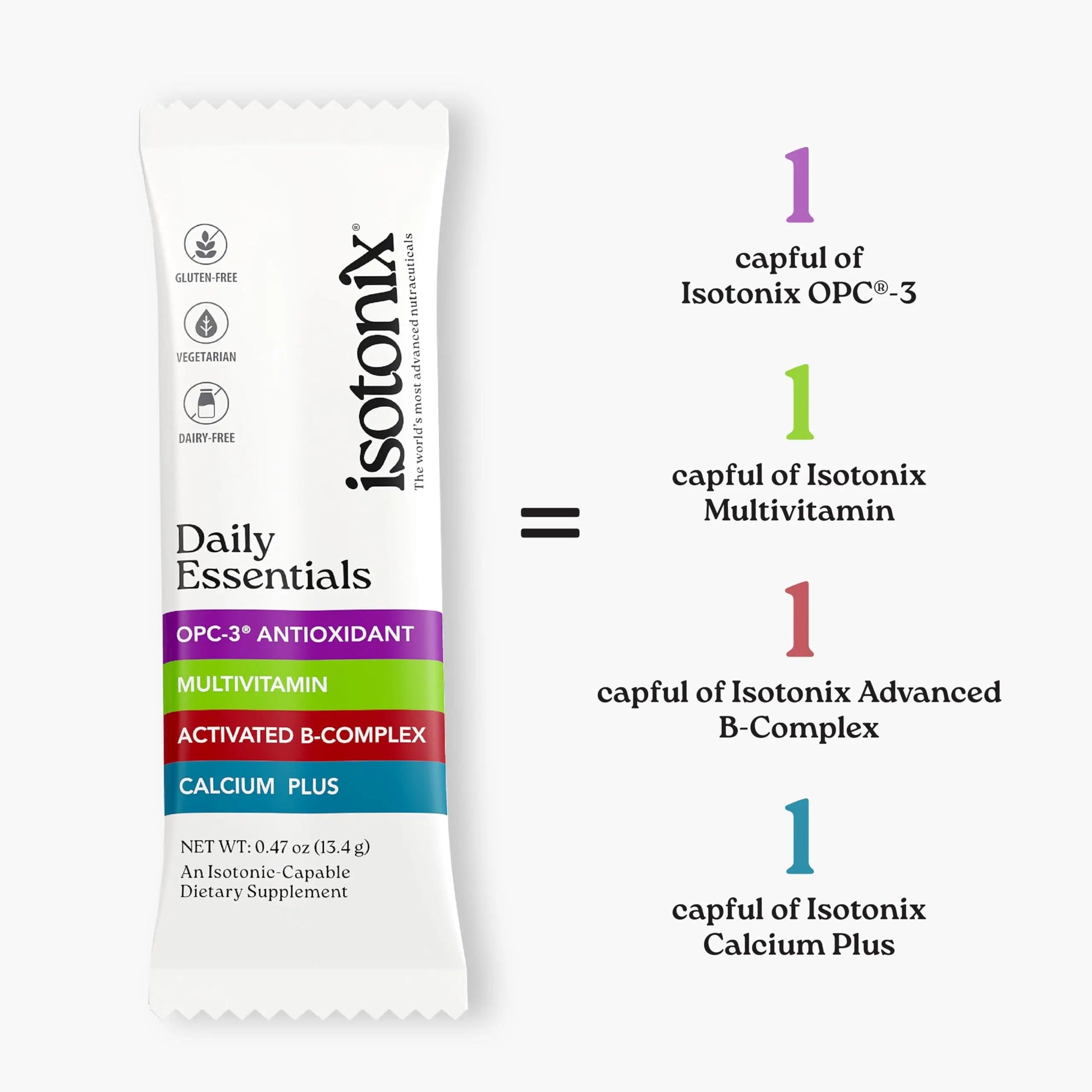 Isotonix® Daily Essentials Multivitamin Powder Packets – 4-in-1 Formula with Multivitamin, Activated B-Complex, Calcium Plus IsotonixAu supplements