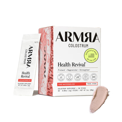 ARMRA Colostrum Powder | Vine Watermelon | Gut Health & Bloating | Skin & Hair | Immunity | Keto, Gluten & Fat-Free | 30 Servings ARMRAUS supplements