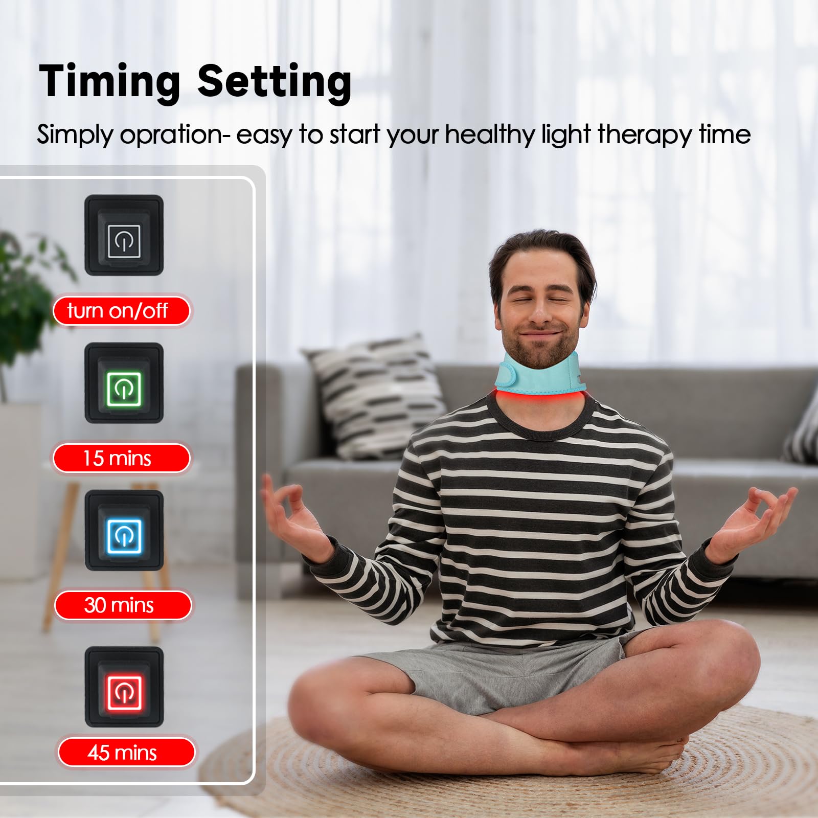 Red Light Therapy for Neck, Yasinaner Red Infrared Light Therapy Pad for Neck 660nm Red Light yasinanerAu supplements