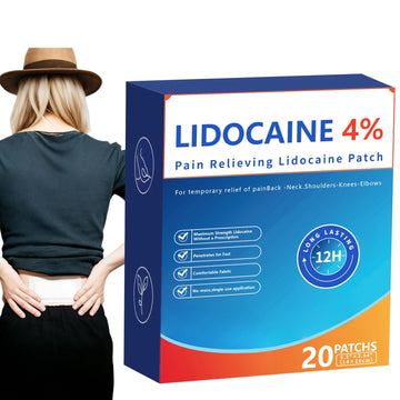 AROSLU 4% Lidocaine Maximum Strength Pain Relief Patches | Muscle & Joint Relief for Neck, Back, Knee, Shoulders | 12 Hour Long Lasting | 20 Count AROSLUAu supplements